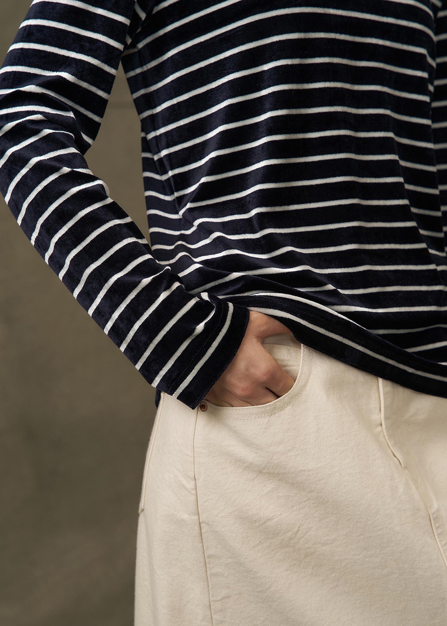 Black Striped Longsleeve Polo