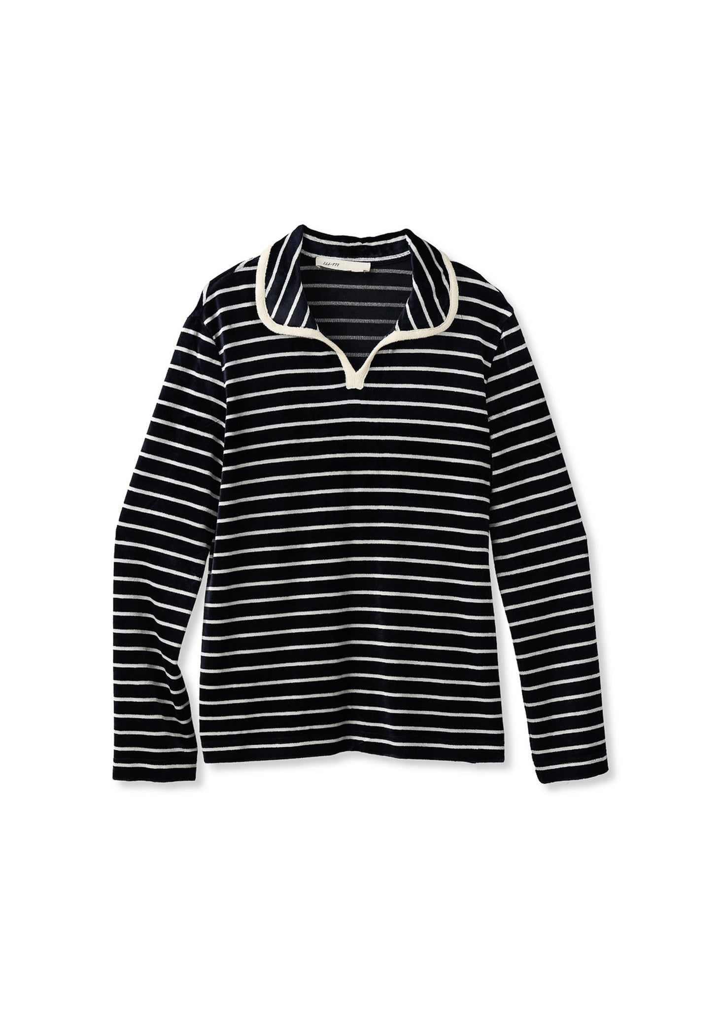 Black Striped Longsleeve Polo