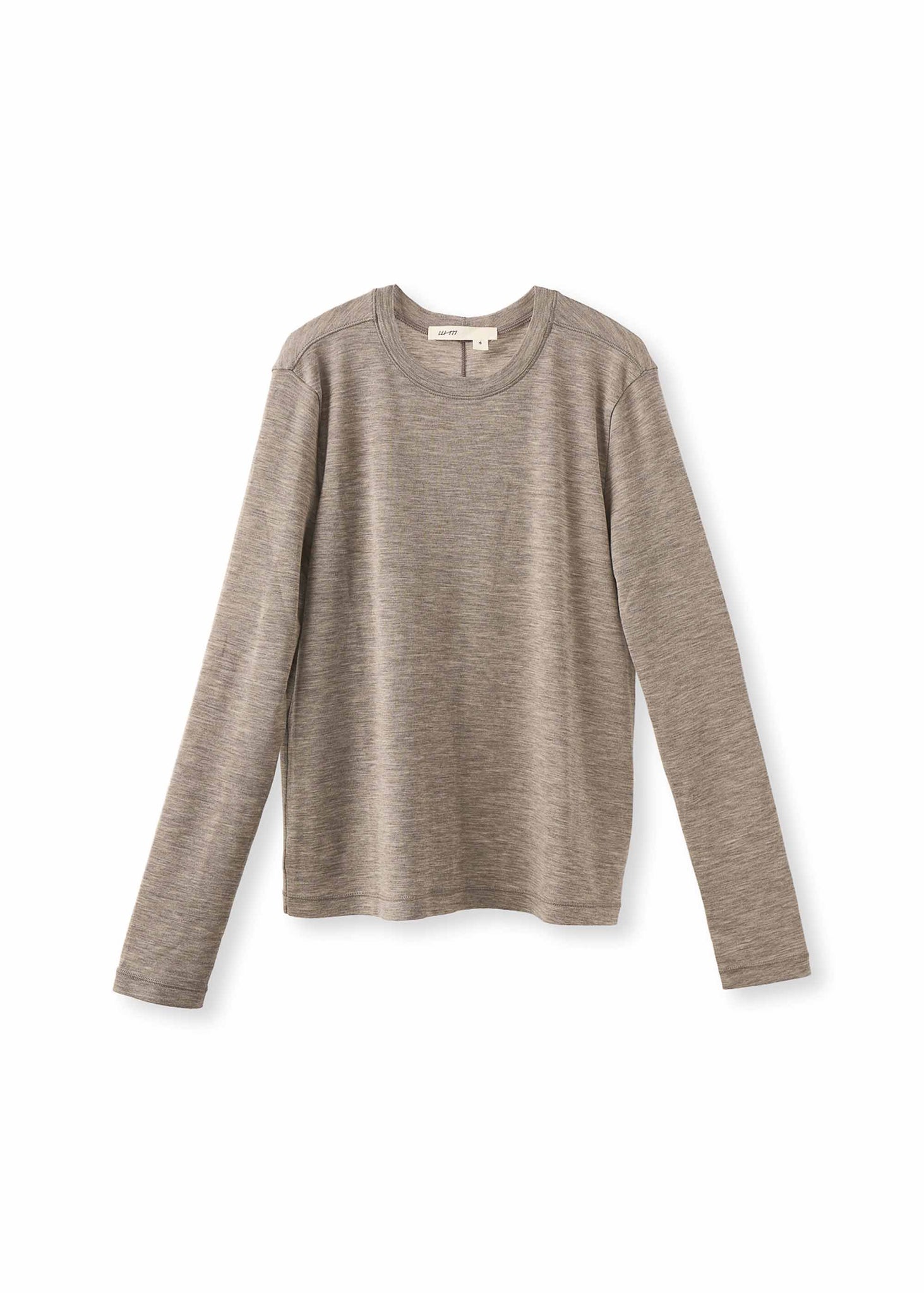 Warm Grey Wool Longsleeve T-Shirt