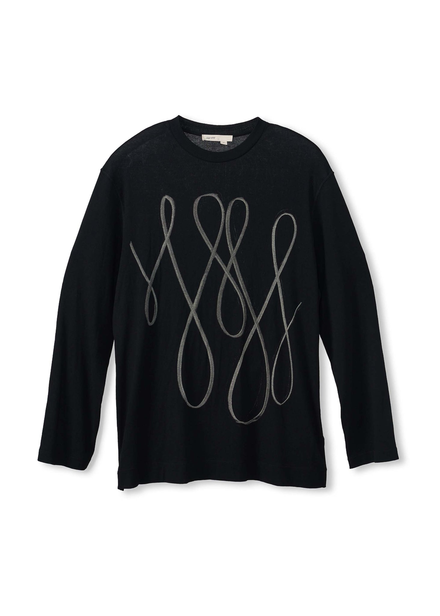 Black Oversized Loop Longsleeve T-Shirt