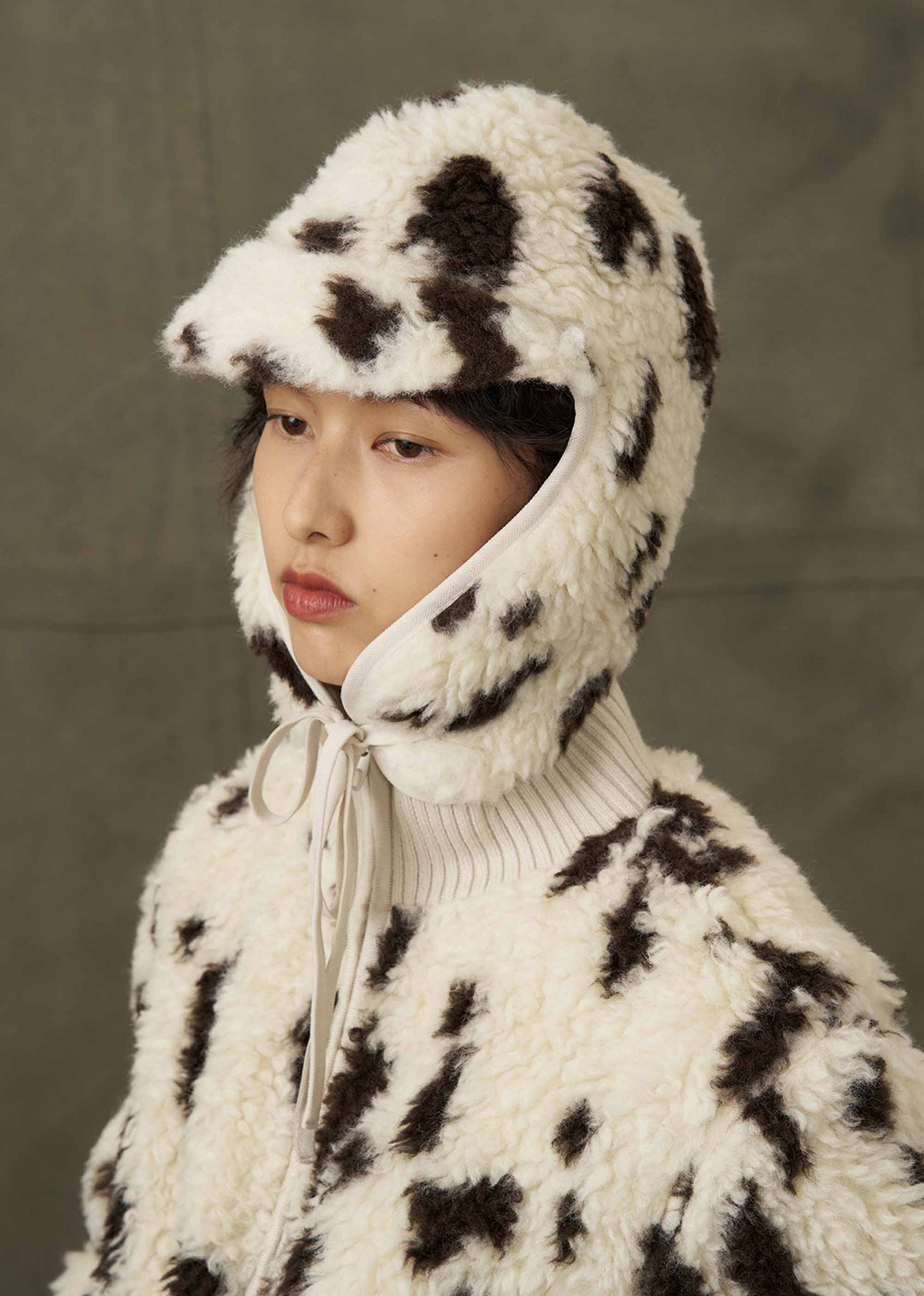 White Spotted Trapper Hat