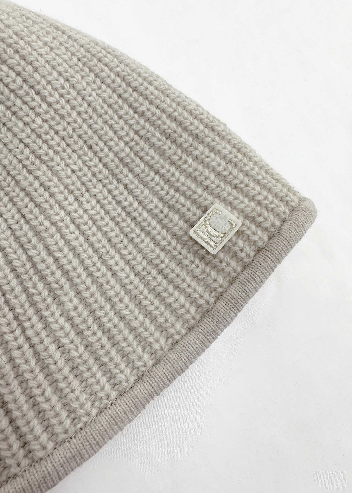 Pale Grey Patch Beanie