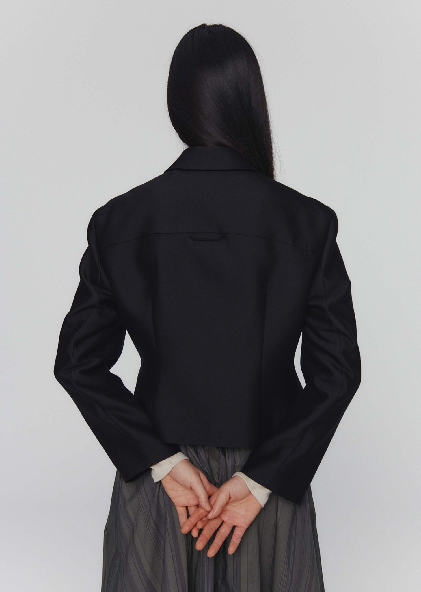 Black Tailored Wool Jacket