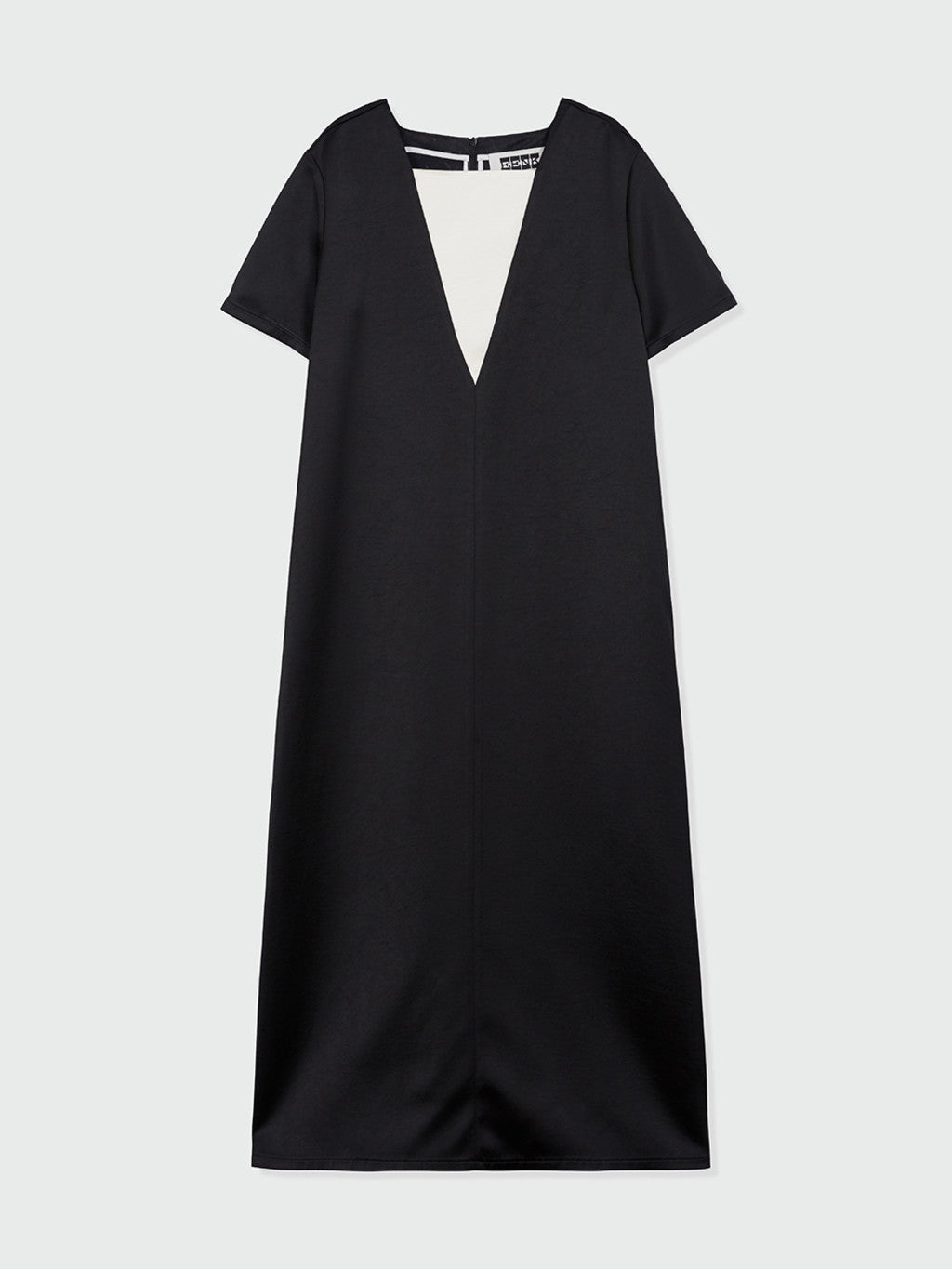 Black V-Neck T-Shirt Dress