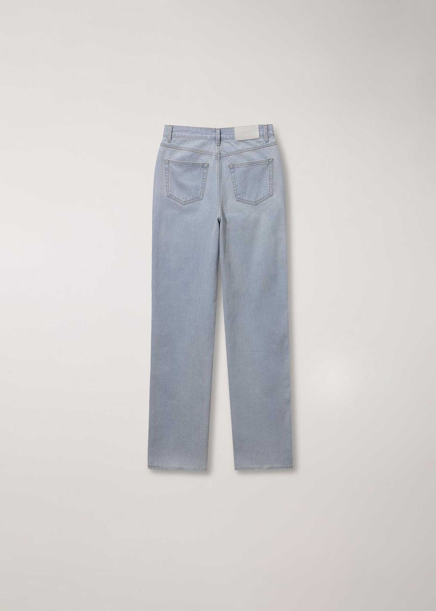 Light Blue Straight-Cut Jeans