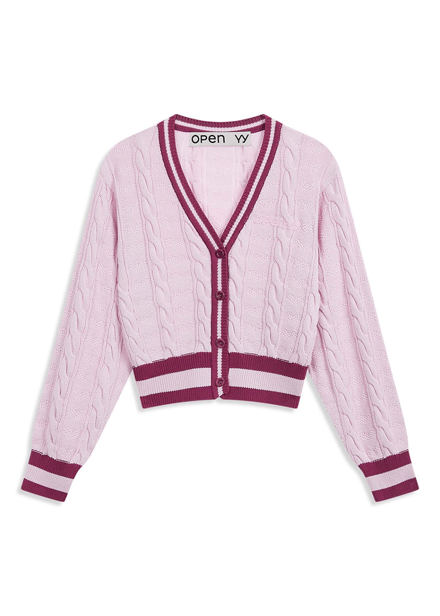 Pink Heart Knit Cardigan