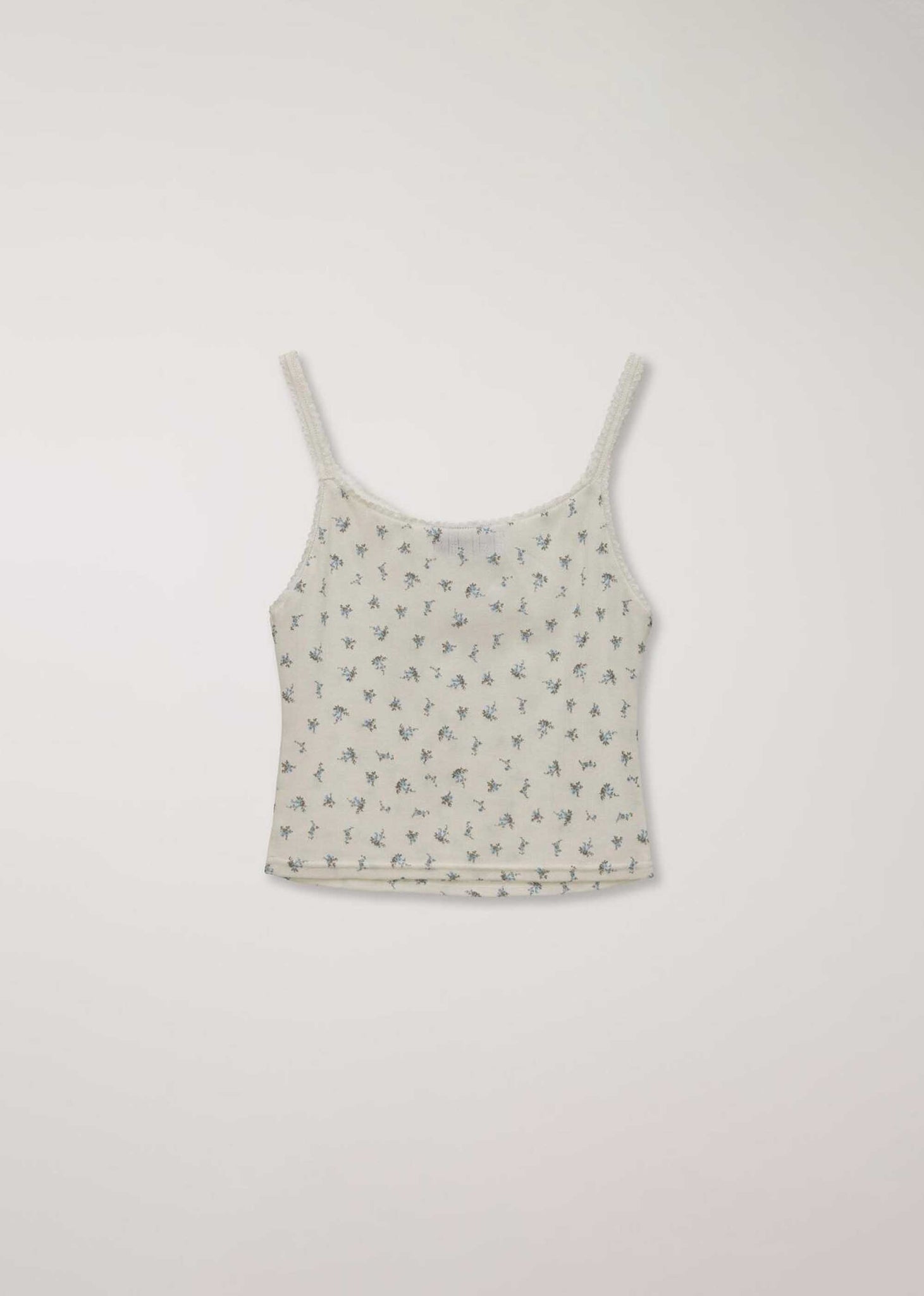 Off-White Pointelle Floral Camisole