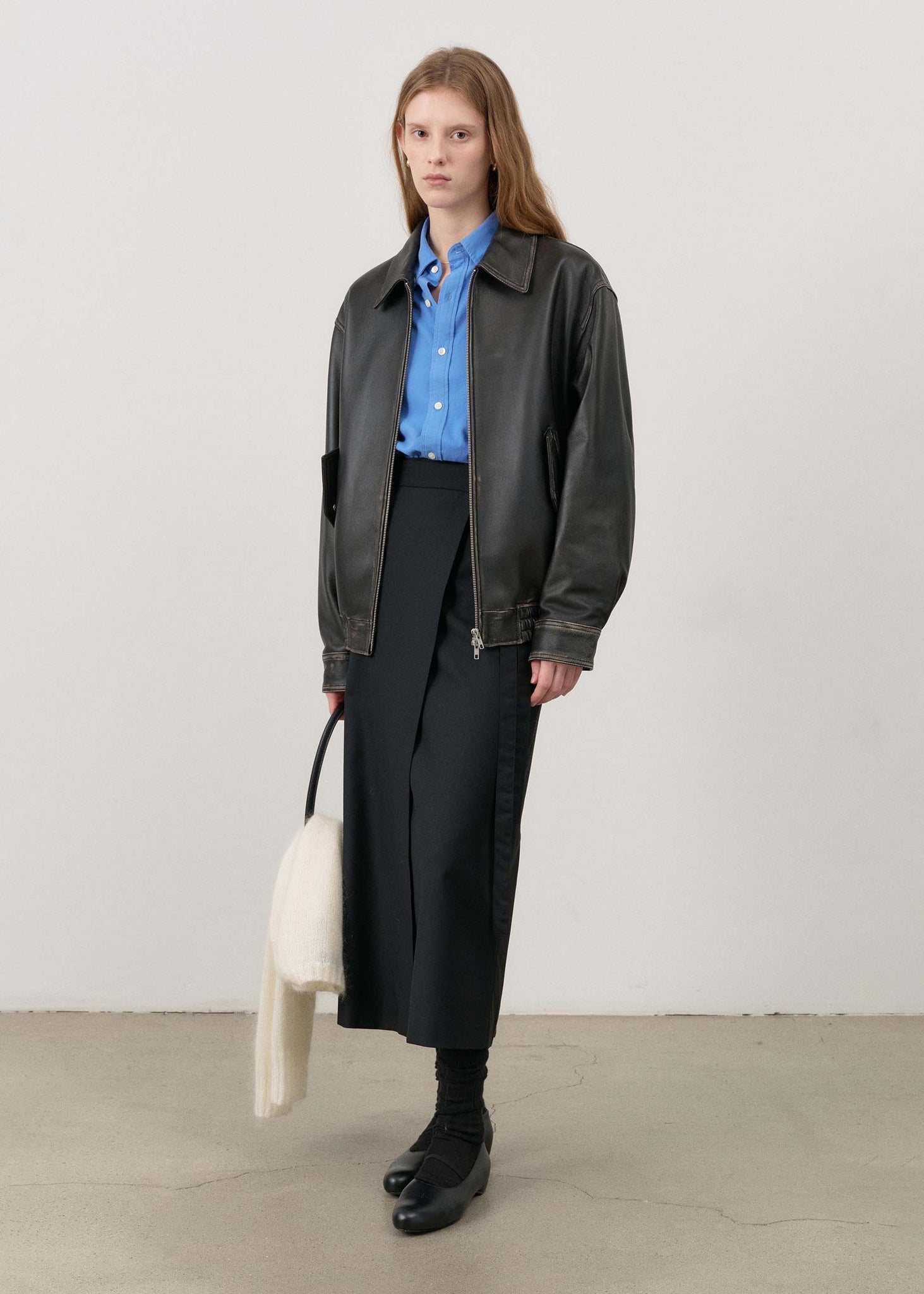 Black Leather Blouson