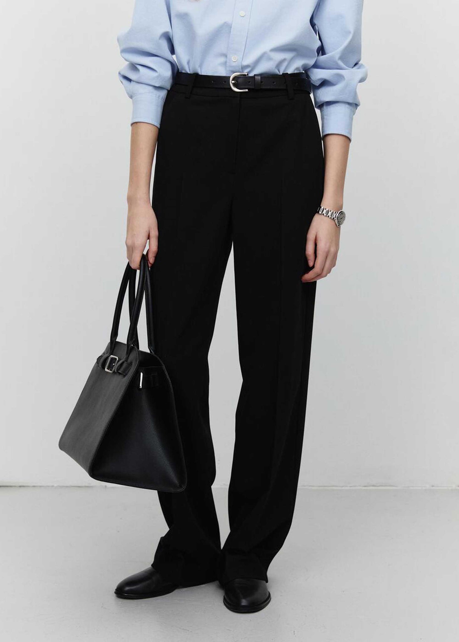Black Straight Trouser