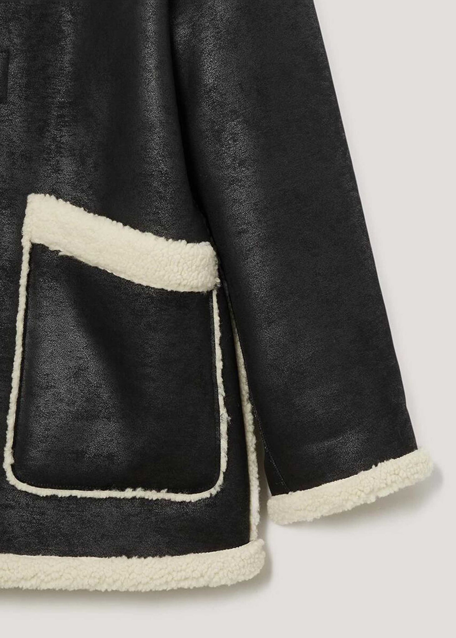 Black Reversible Shearling Jacket