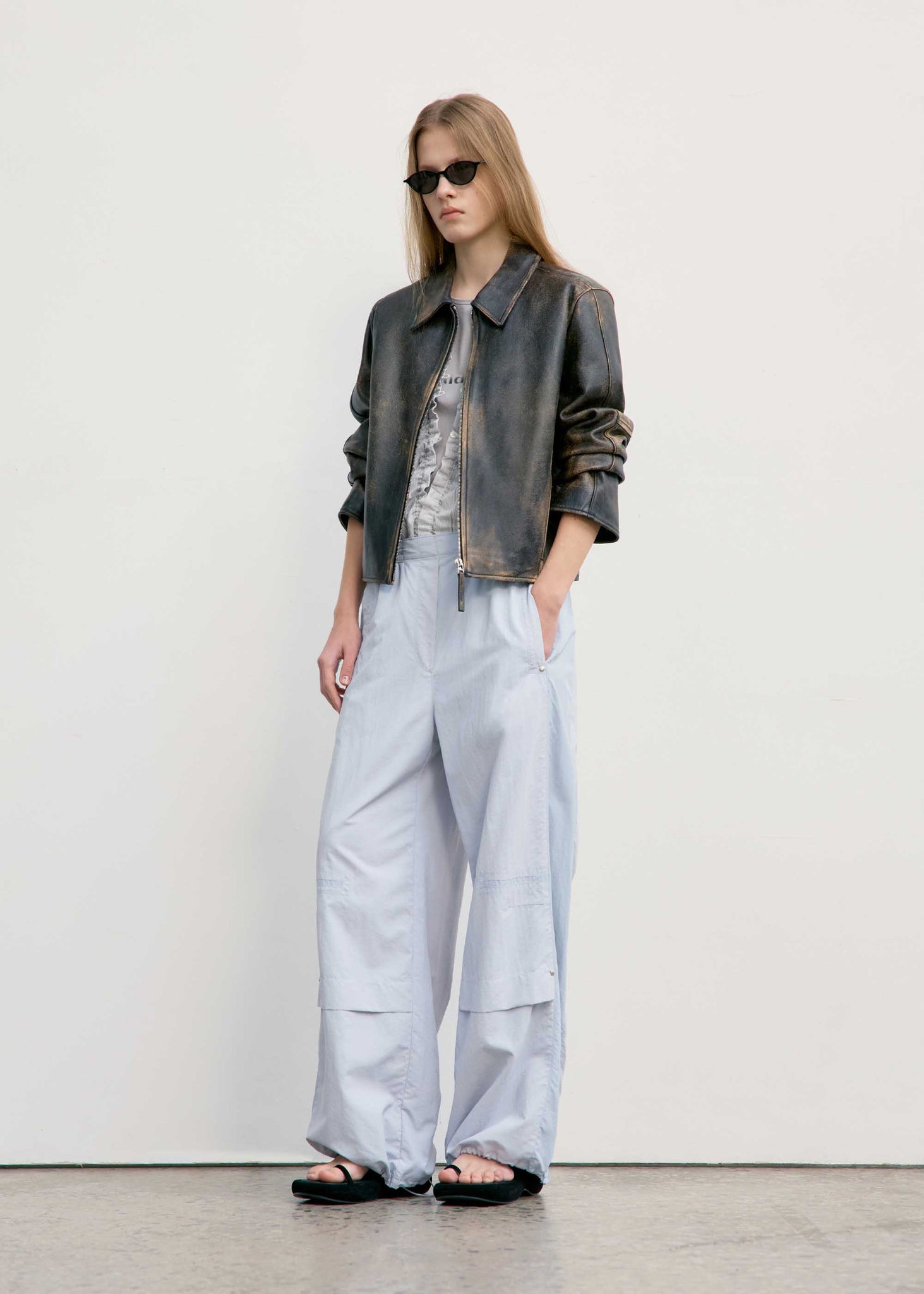 Light Blue Panelled Track Trouser