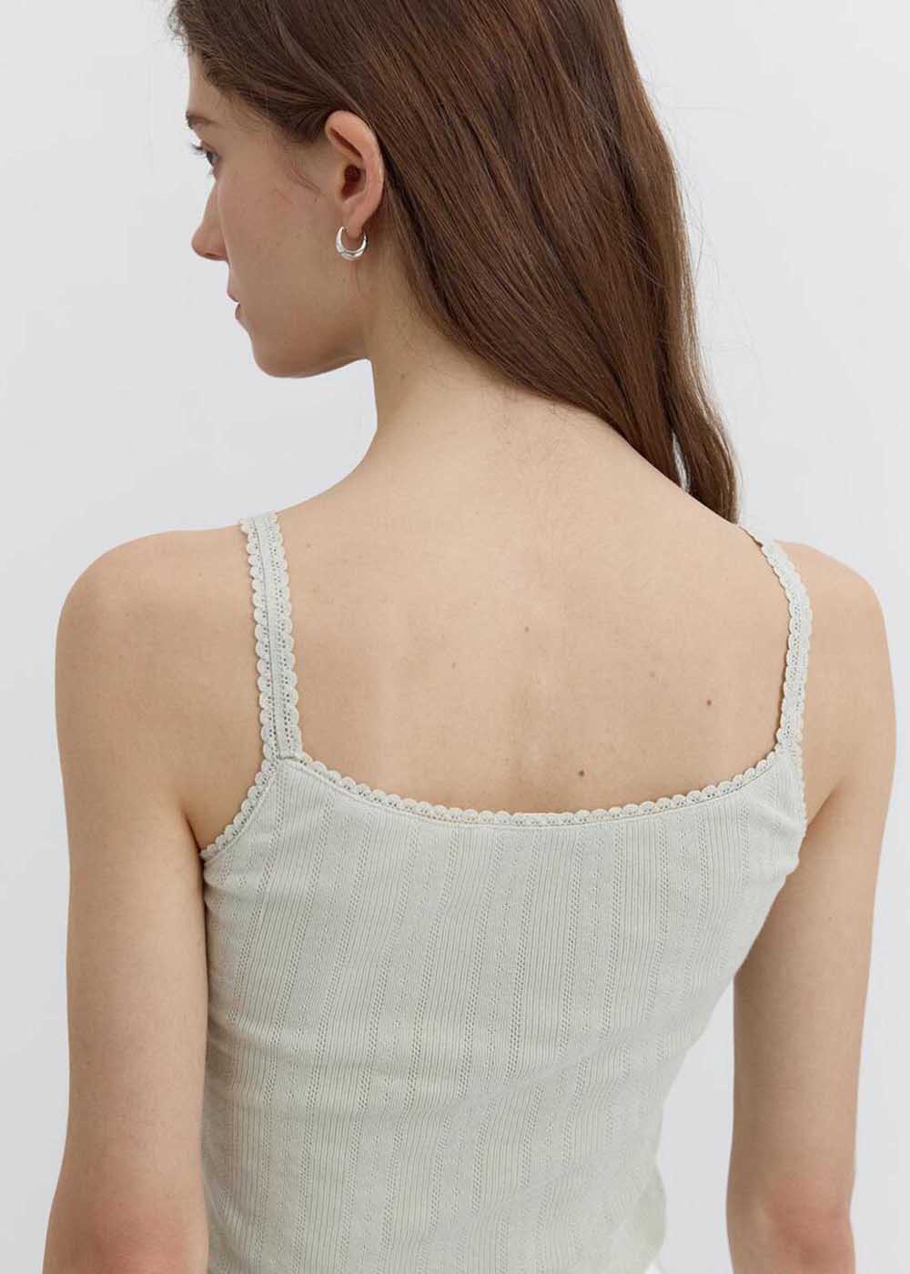 Pink Pointelle Camisole