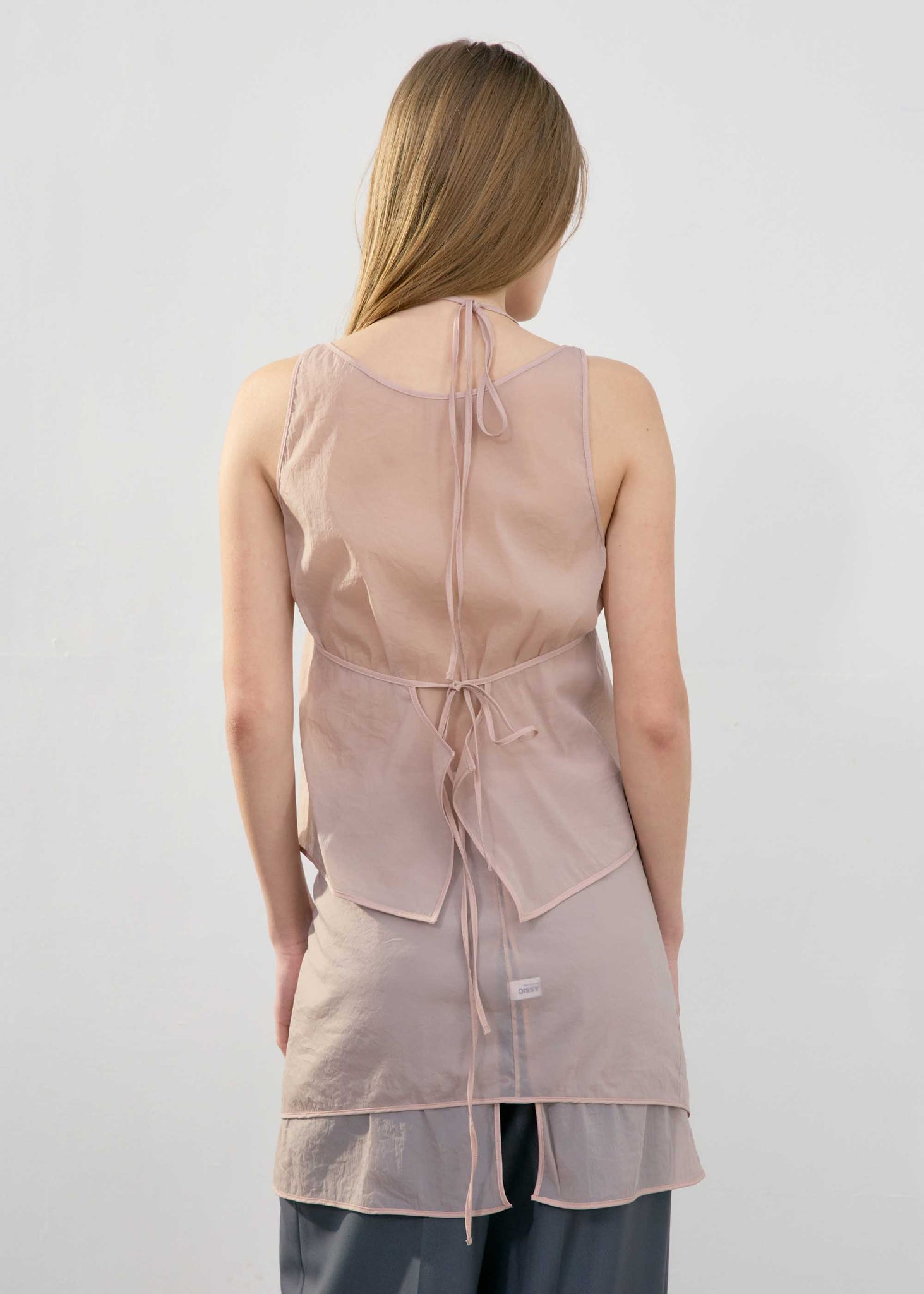 Pink Sheer Layered Top