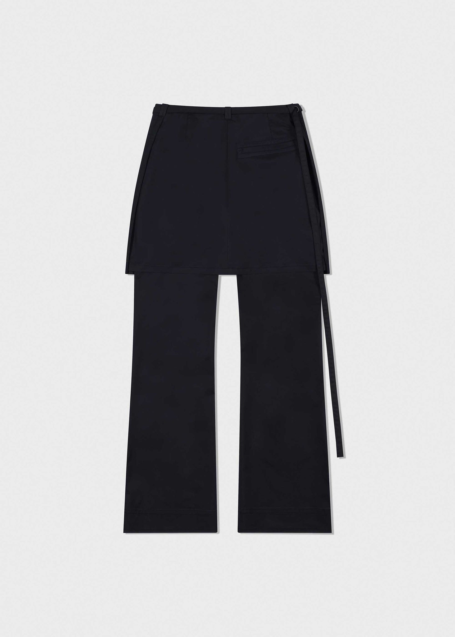 Black Wrap Skirt Trouser