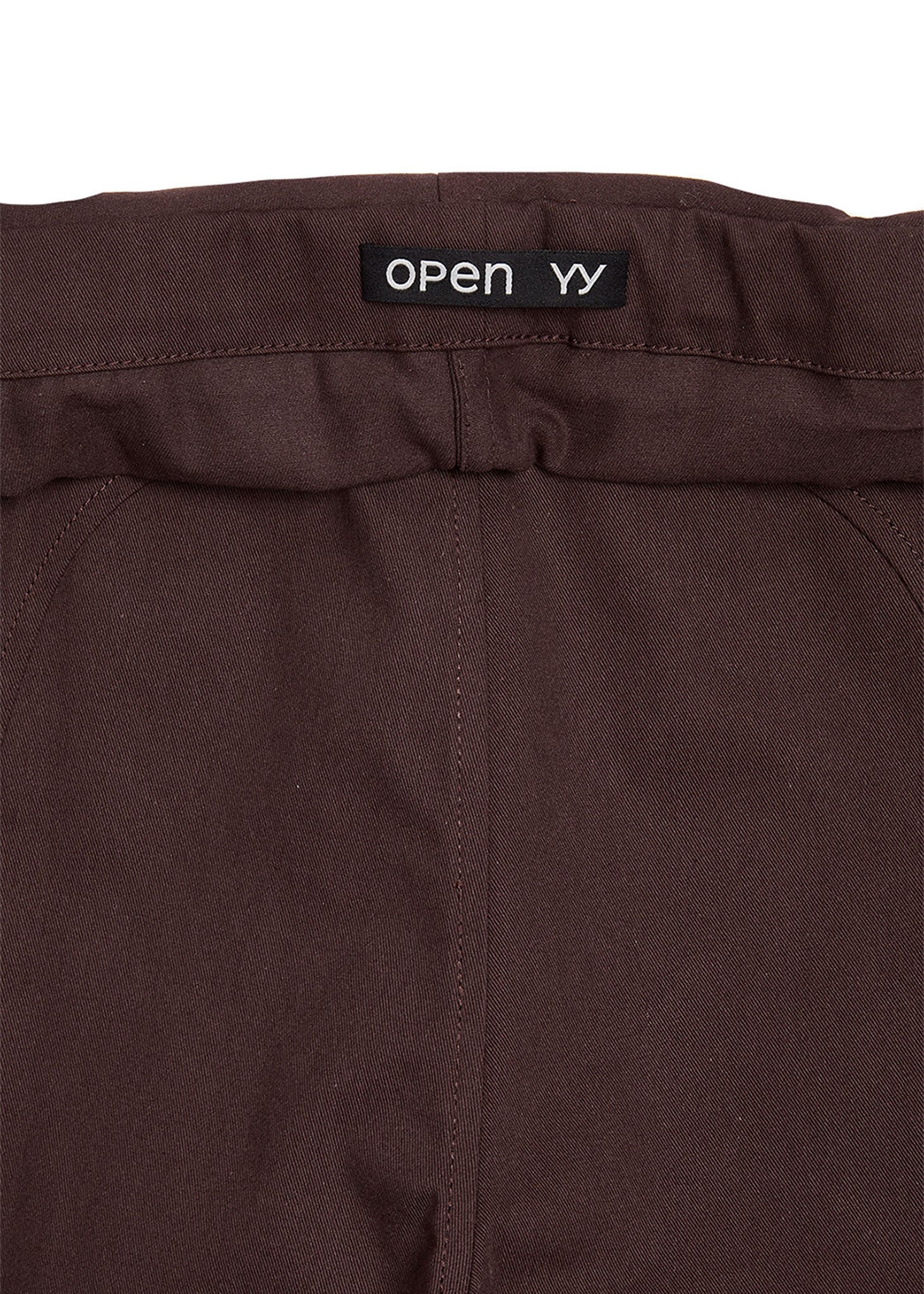 Burgundy Rolled Waist Cargo Pants