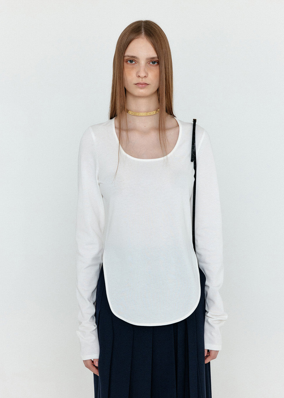 White Long Sleeve Jersey T-Shirt - 157Moments
