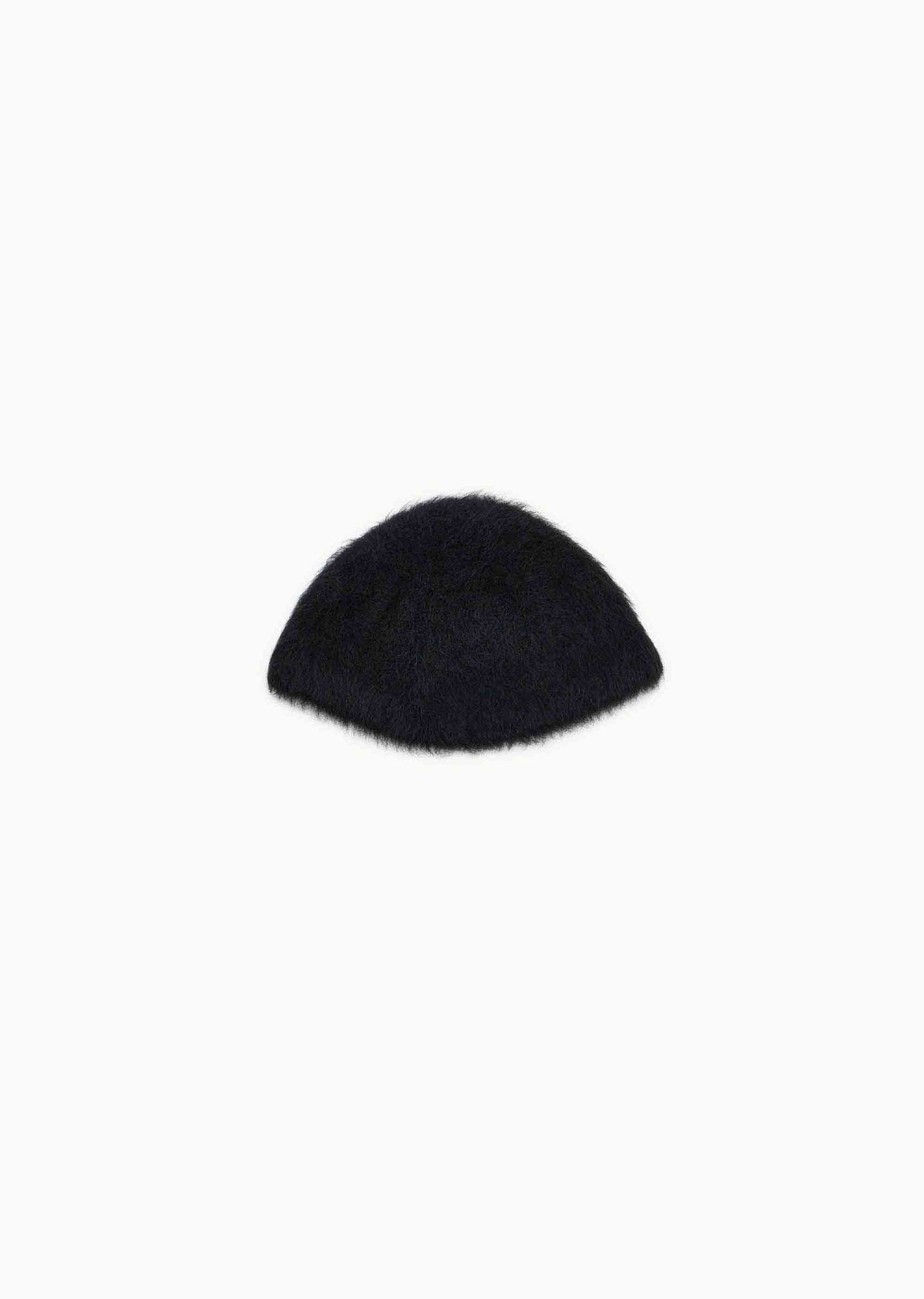 Black Short Fuzzy Beanie