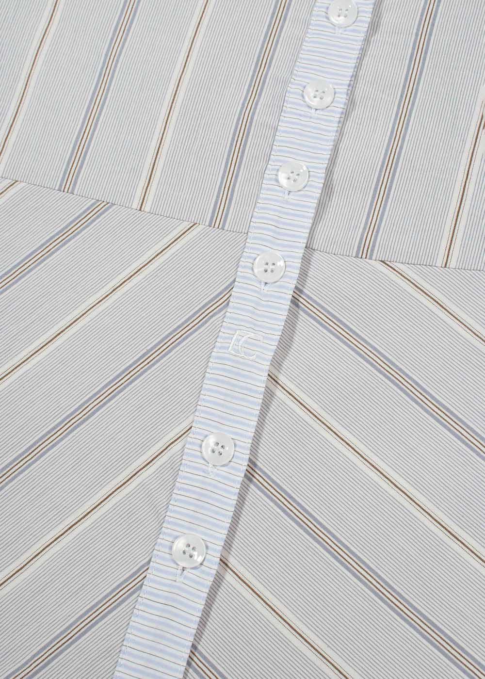 Light Grey Striped Strap Mini Dress