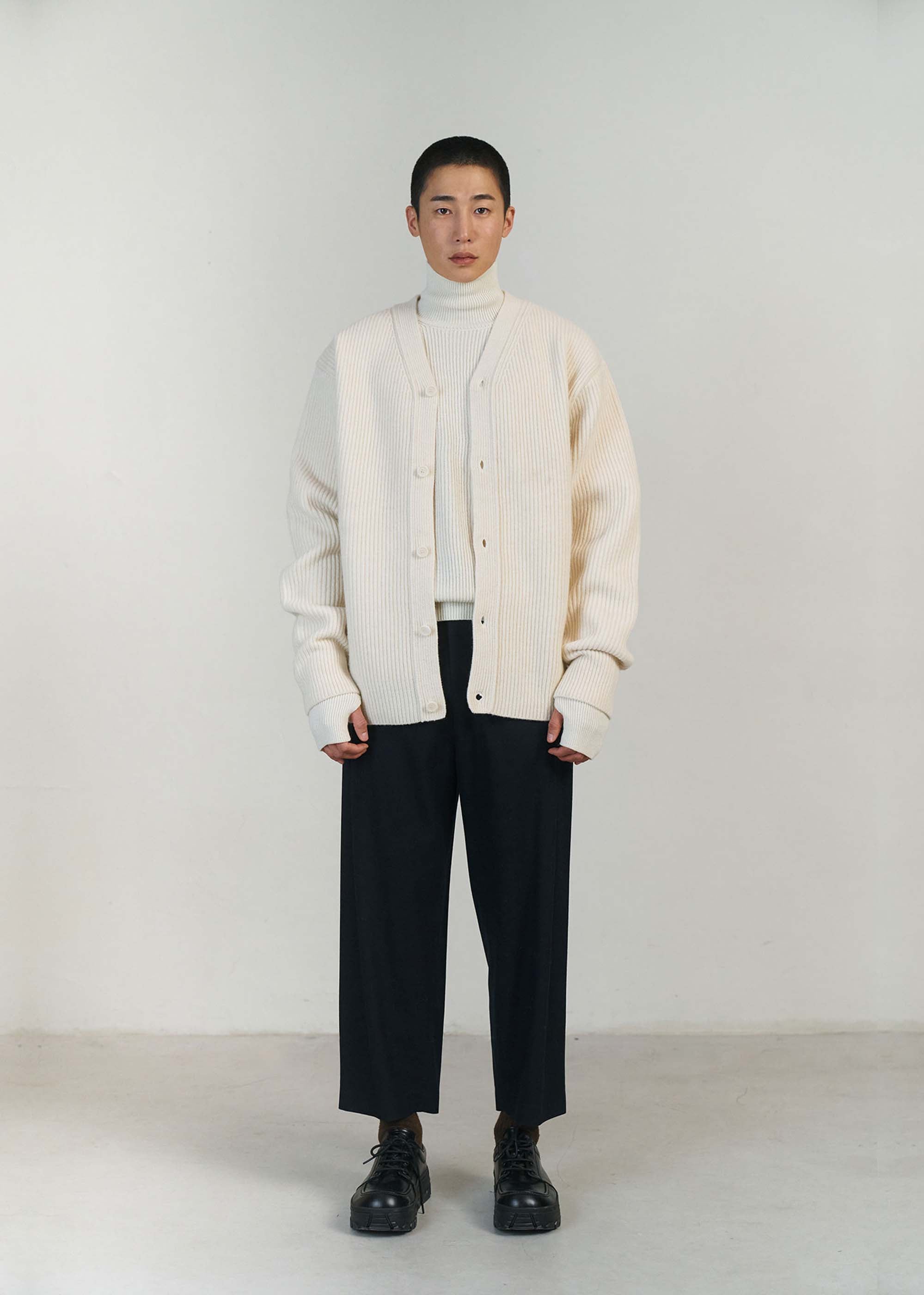 UV Knit Dress Cardigan / Sサイズ ecru Ecru Rib-knit Cardigan – 157Moments