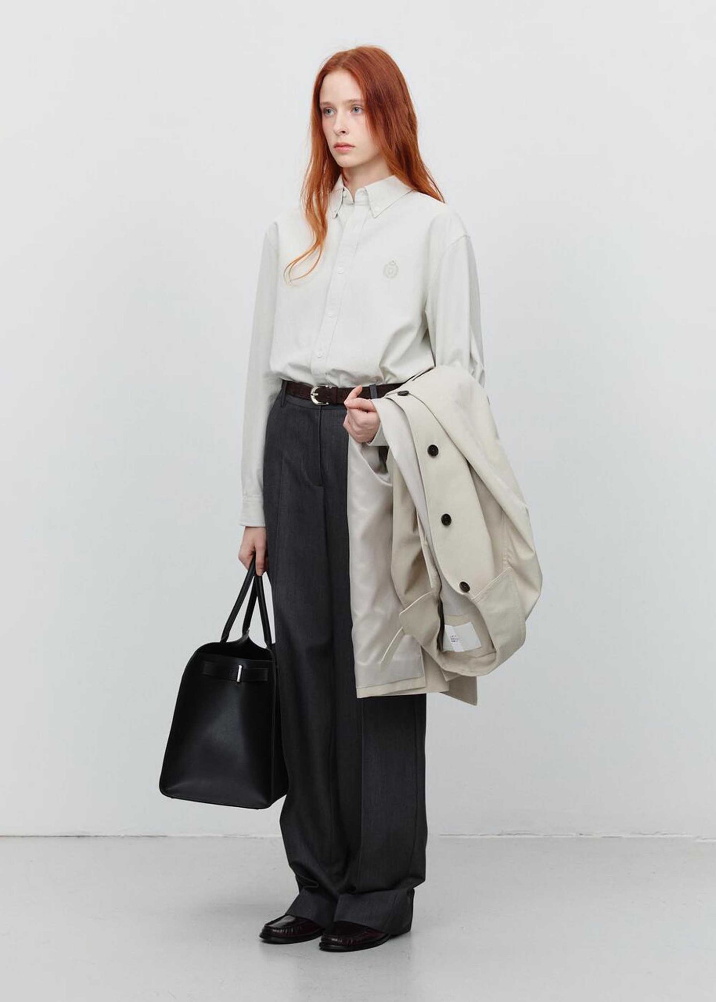 Dark Grey Straight Trouser