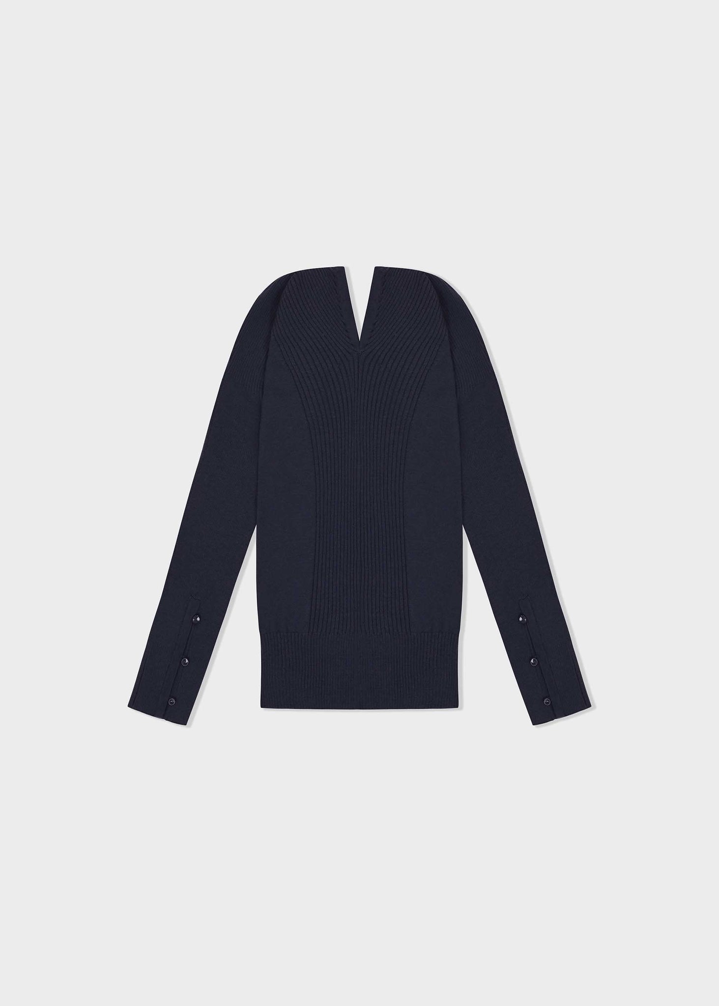 Navy V-Neck Knit Cardigan