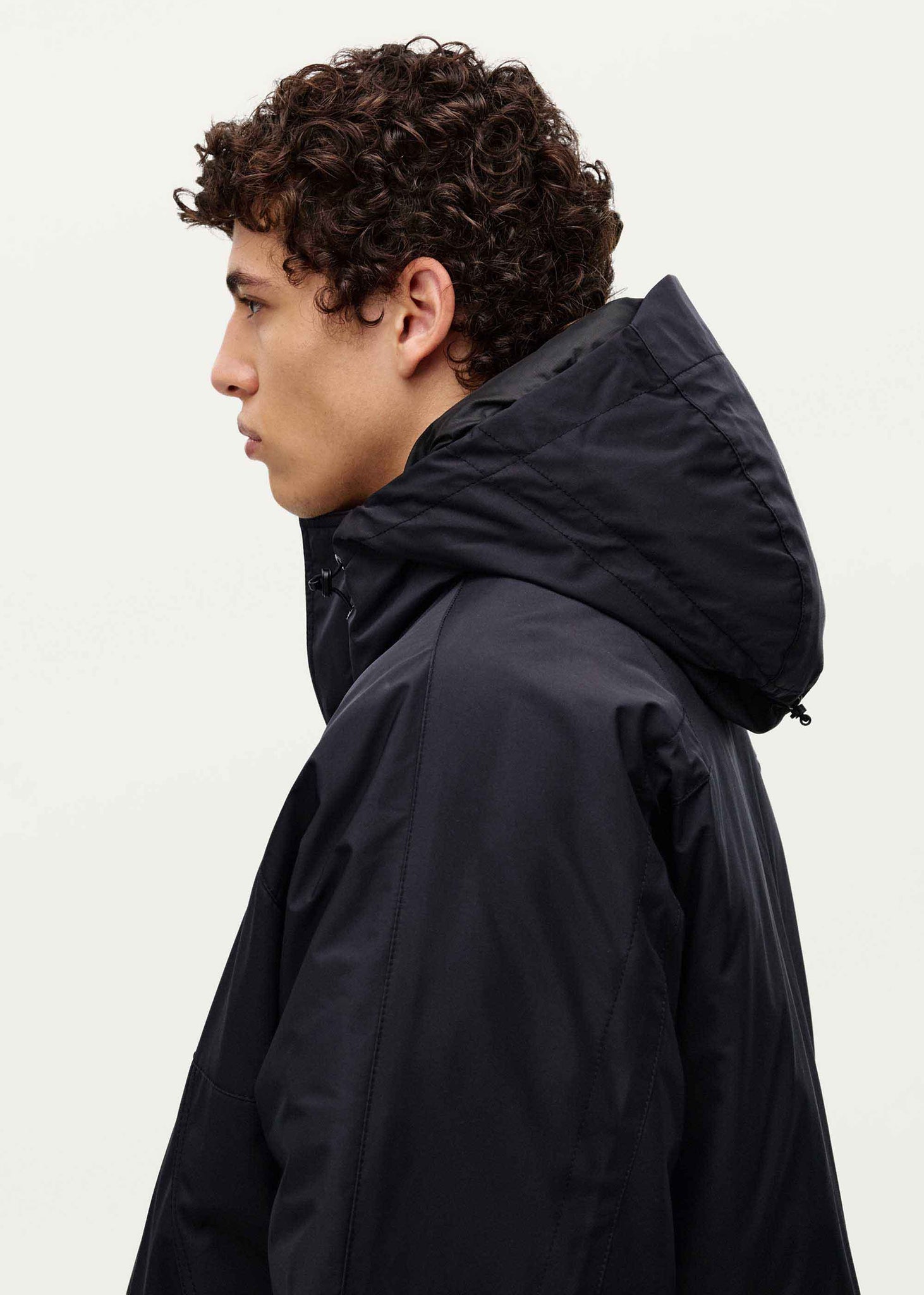 Black Hooded Down Jacket