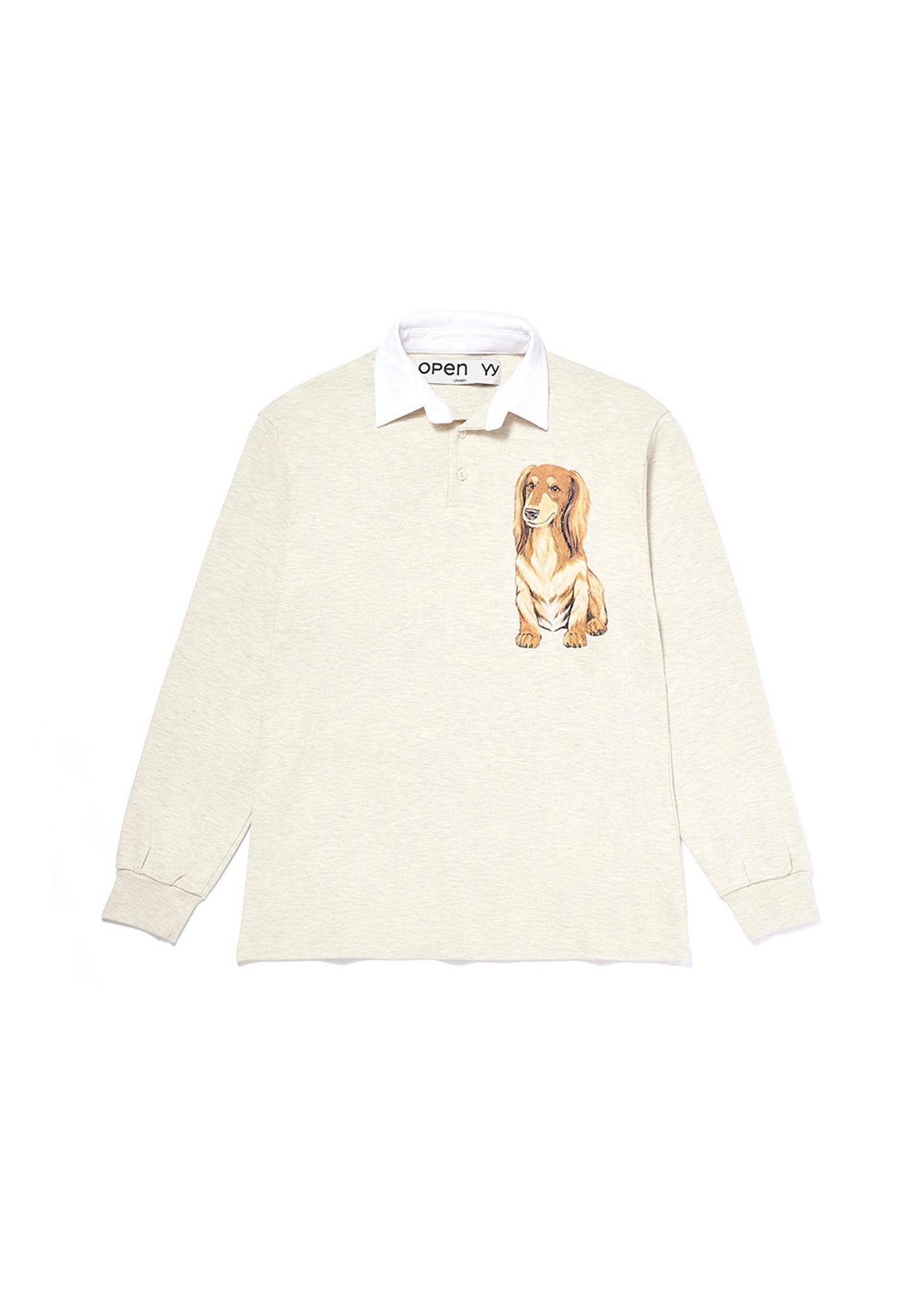 Beige Longsleeve Puppy Polo