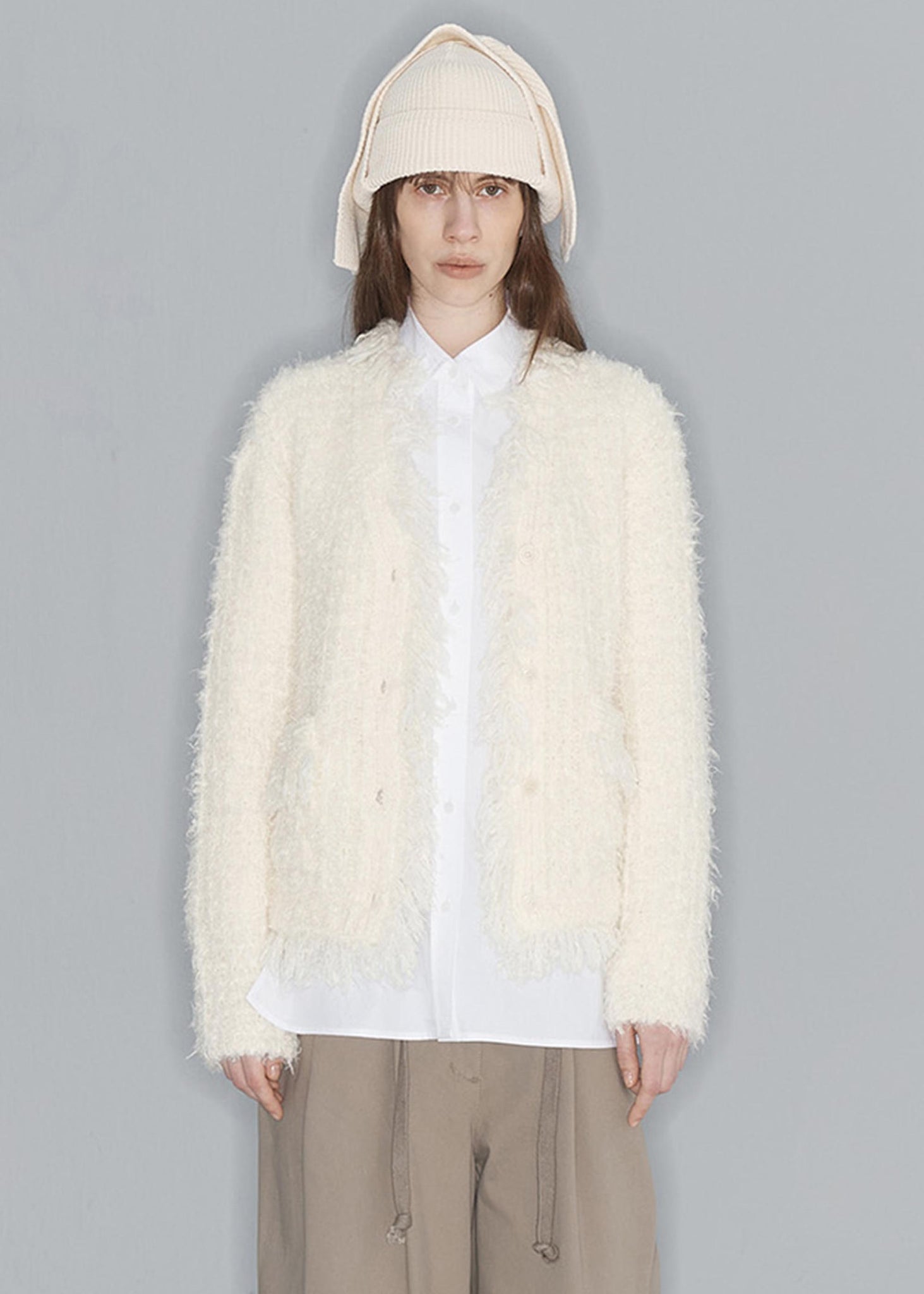 Off-White Furry Shag Cardigan