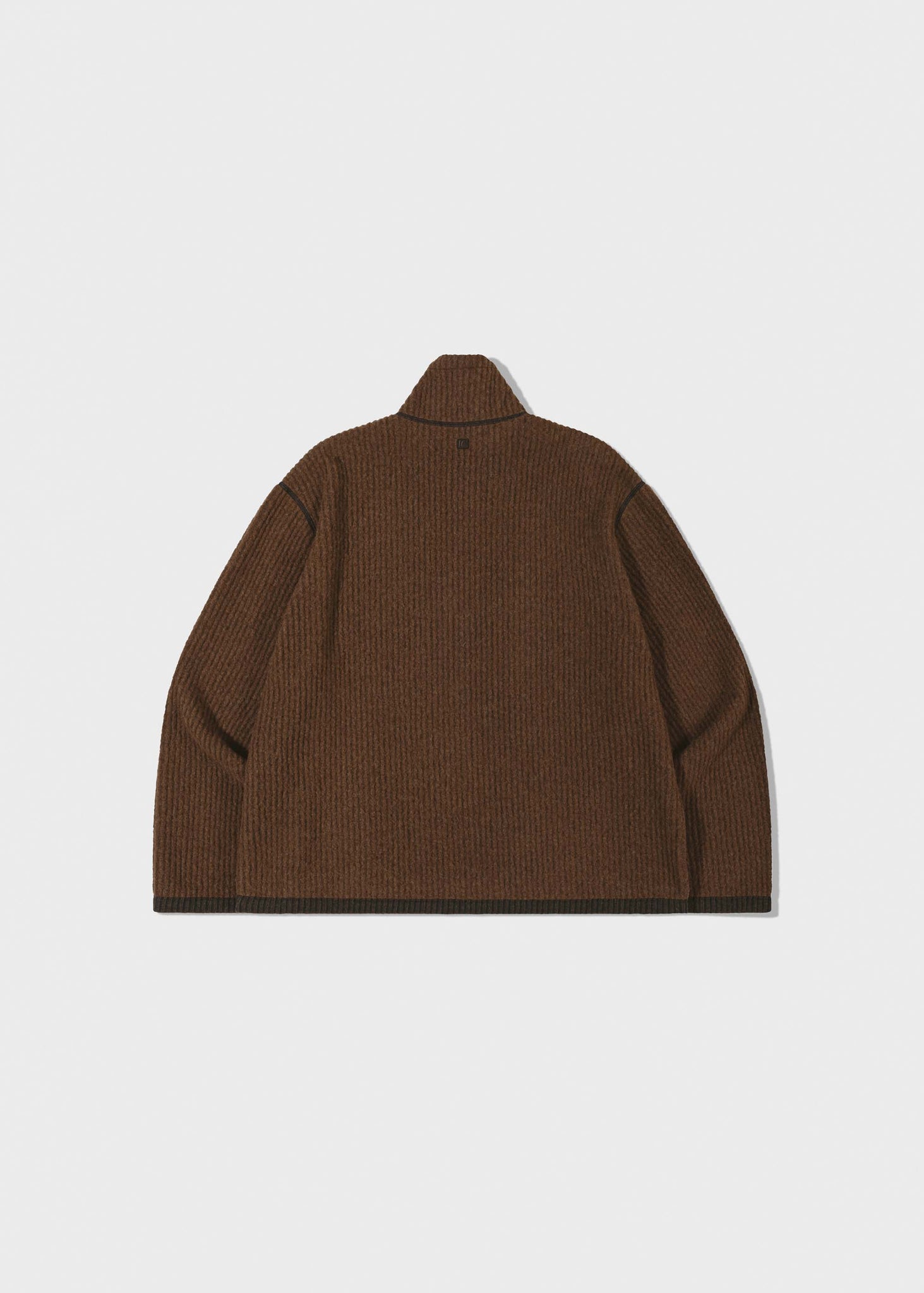 Brown High Neck Full-Zip