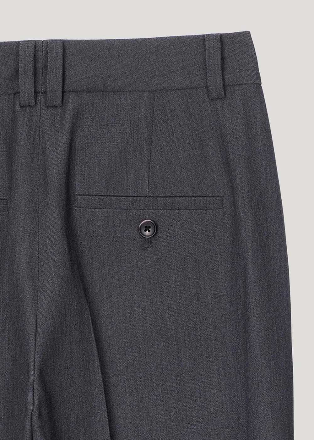 Dark Grey Straight Trouser
