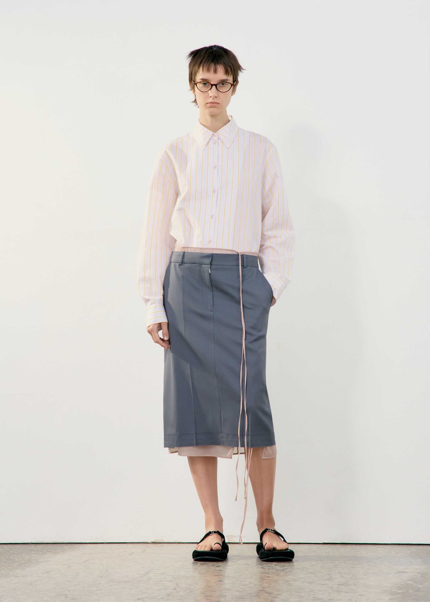 Pink Striped Oversized Shirt