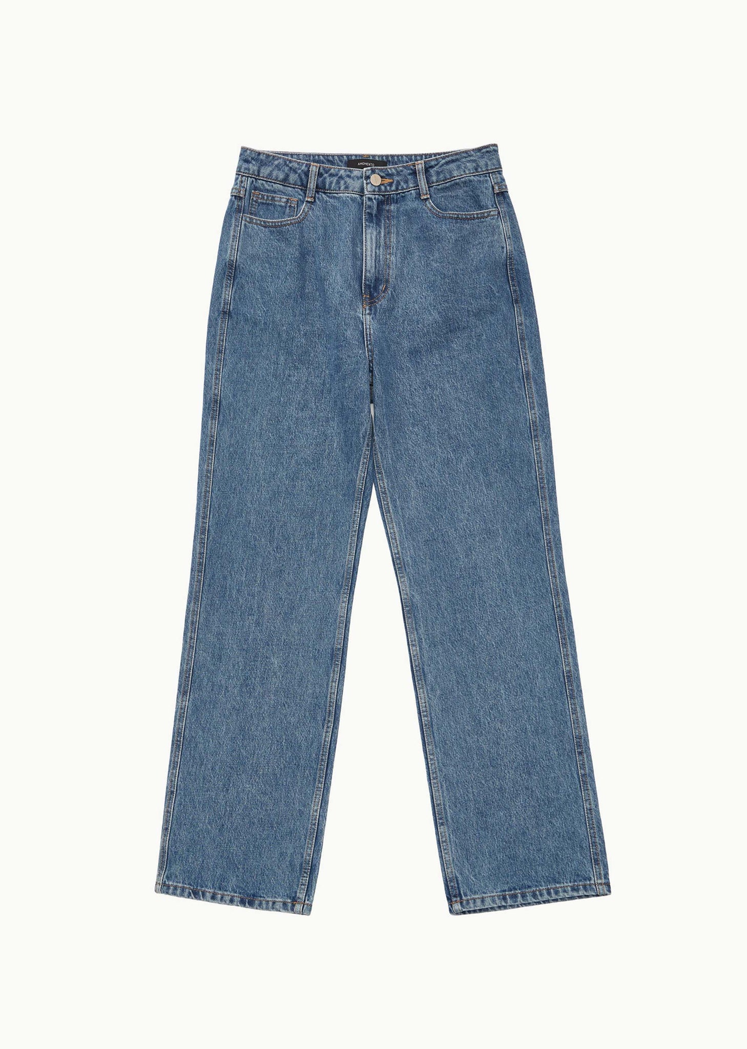 Mid Blue Straight Fit Jeans