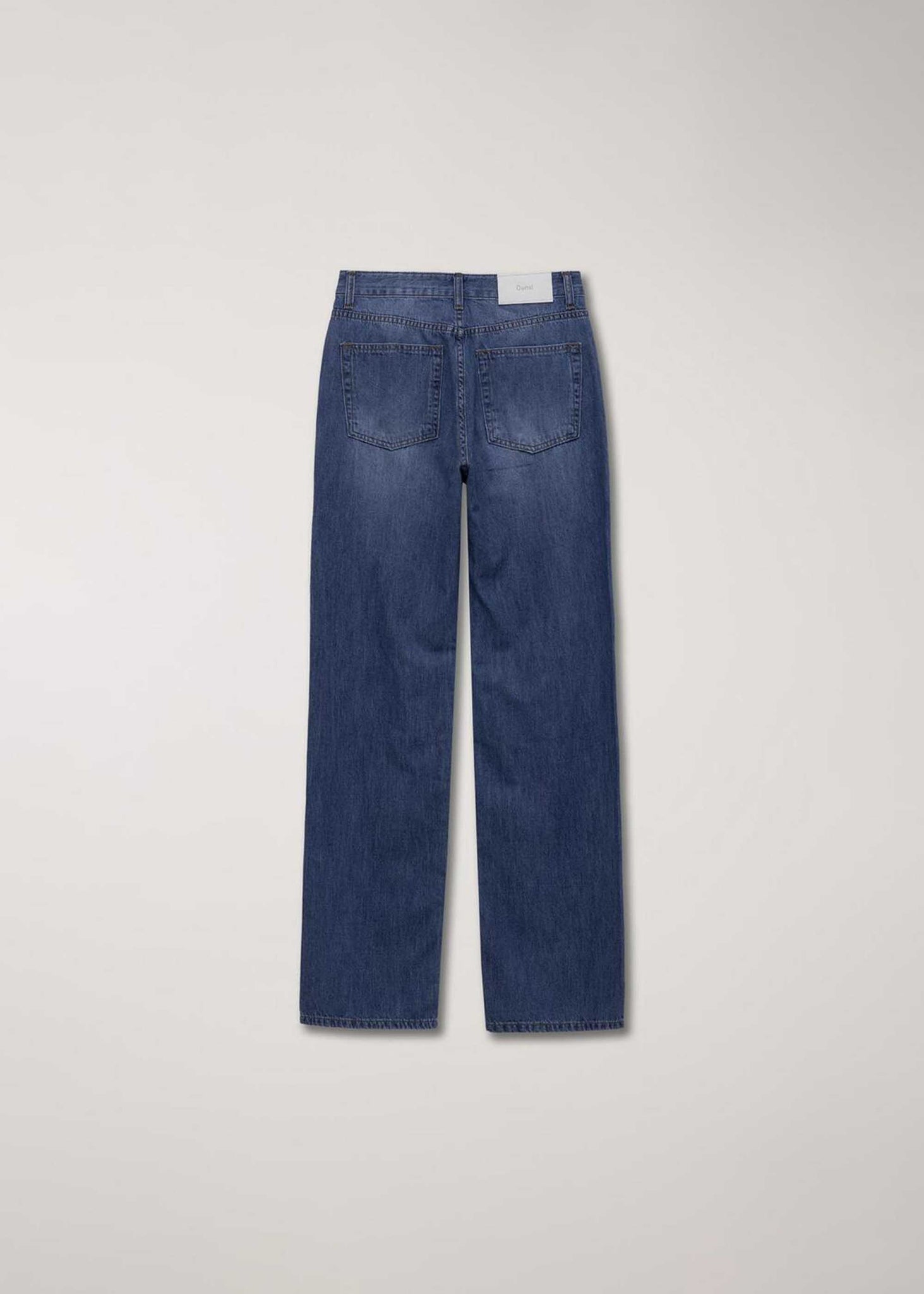 Navy Straight-Cut Jeans