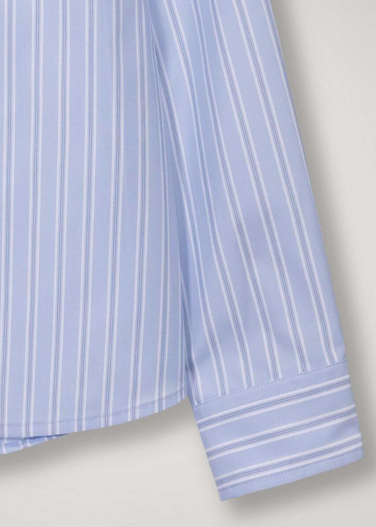 Blue Striped Two-Way Button-Up Shirt