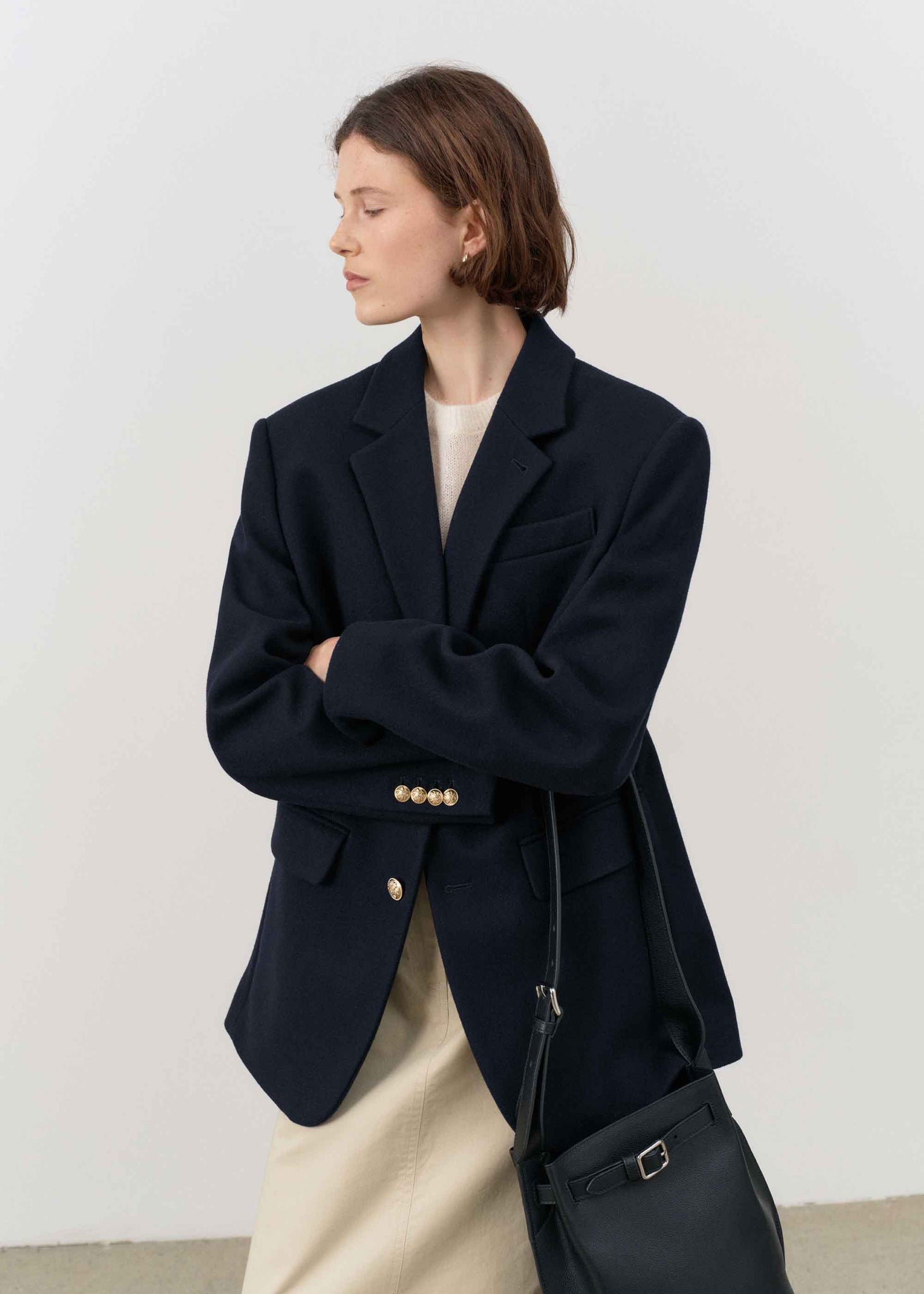 Navy Oversized Blazer