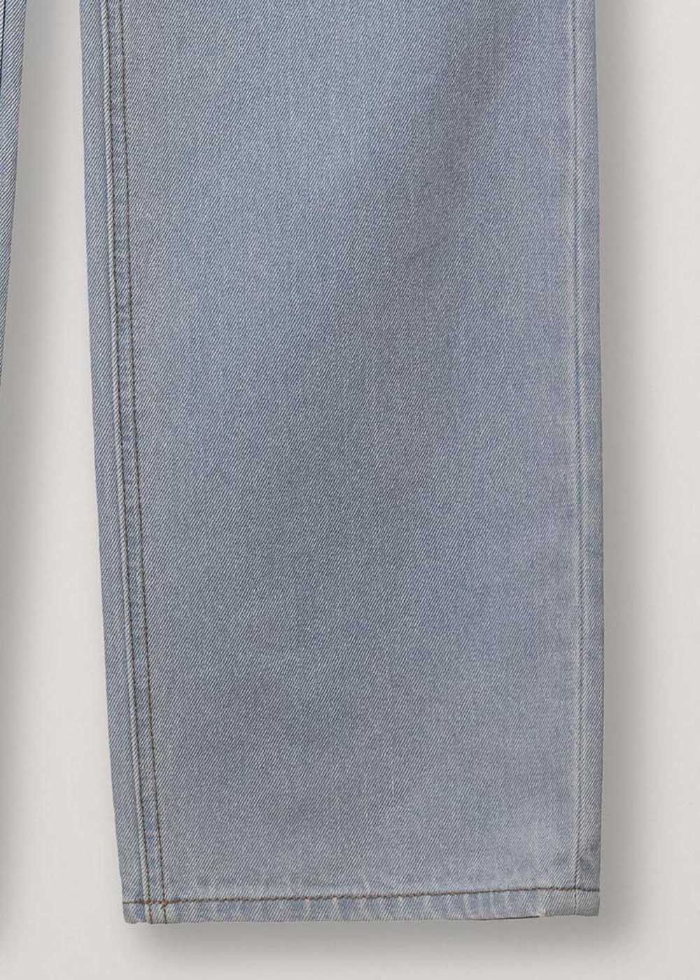 Light Blue Straight-Cut Jeans