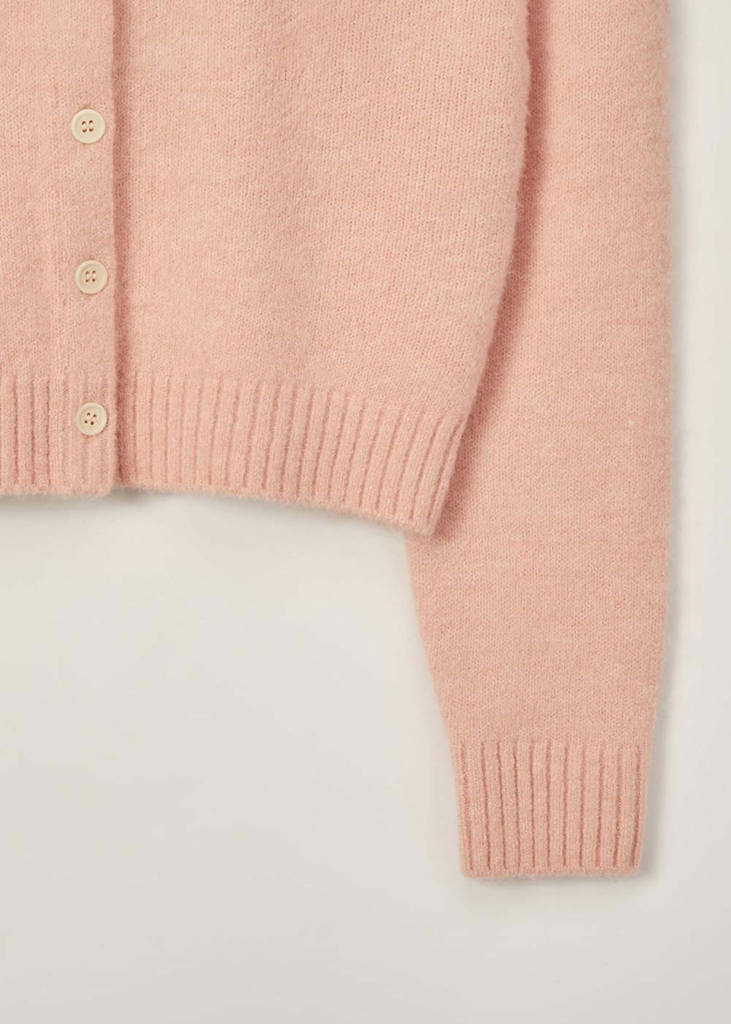 Pink Spread Collar Cardigan