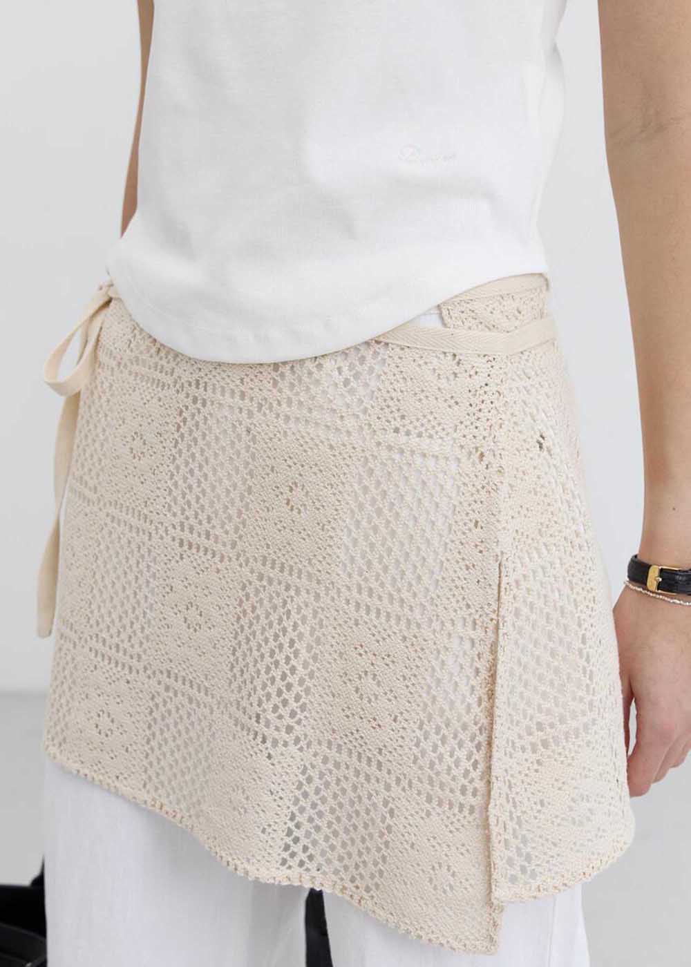 White Crescent Hem Mini T-Shirt
