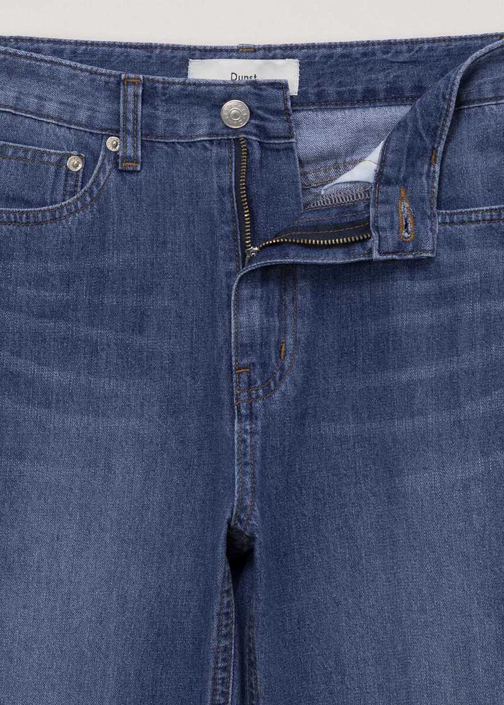 Navy Straight-Cut Jeans