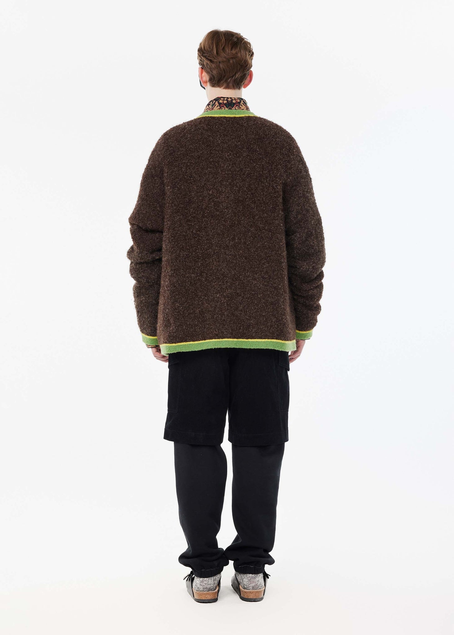 Brown & Green Wool Cardigan - 157Moments