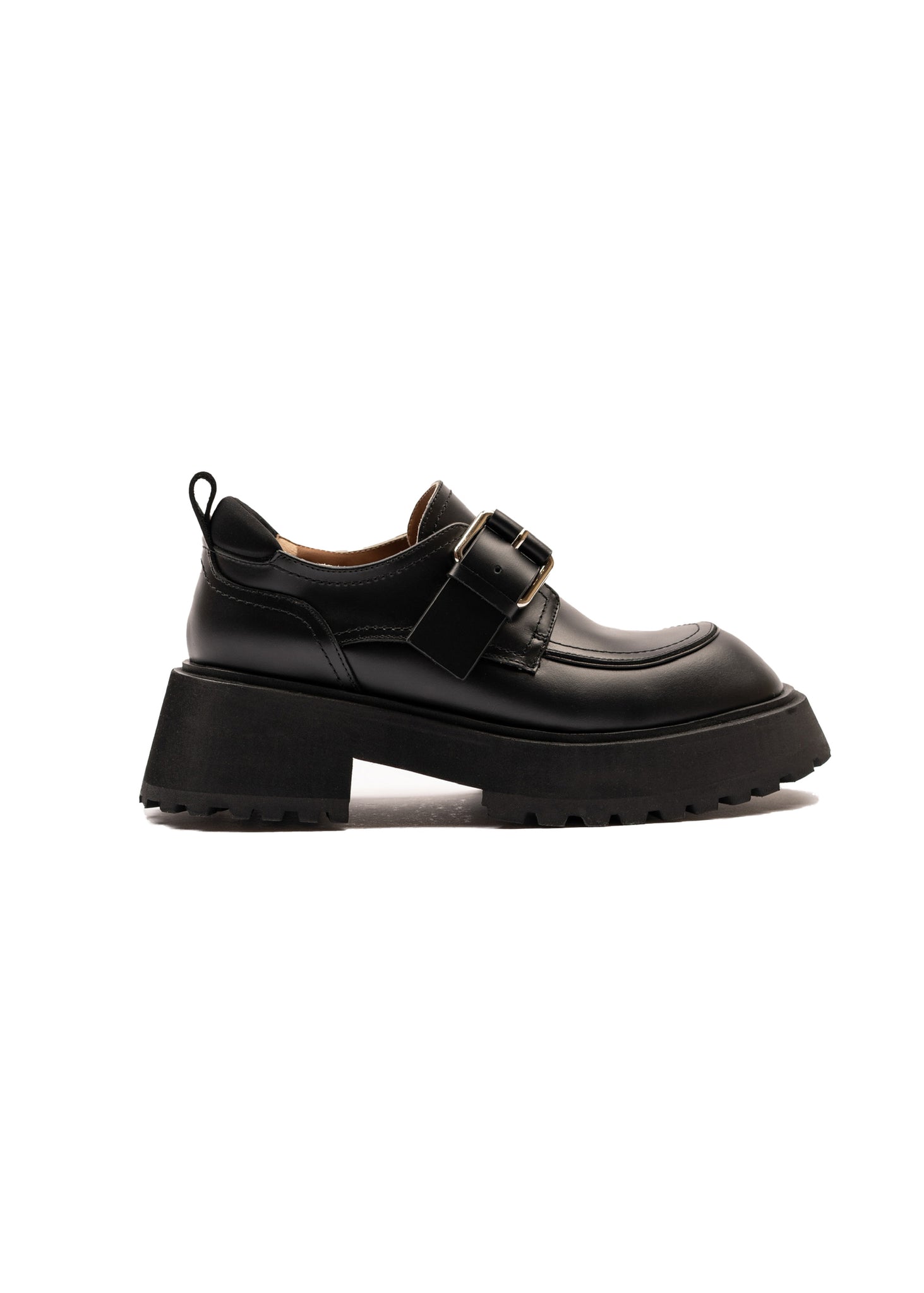 Black Buckle Loafers - 157Moments