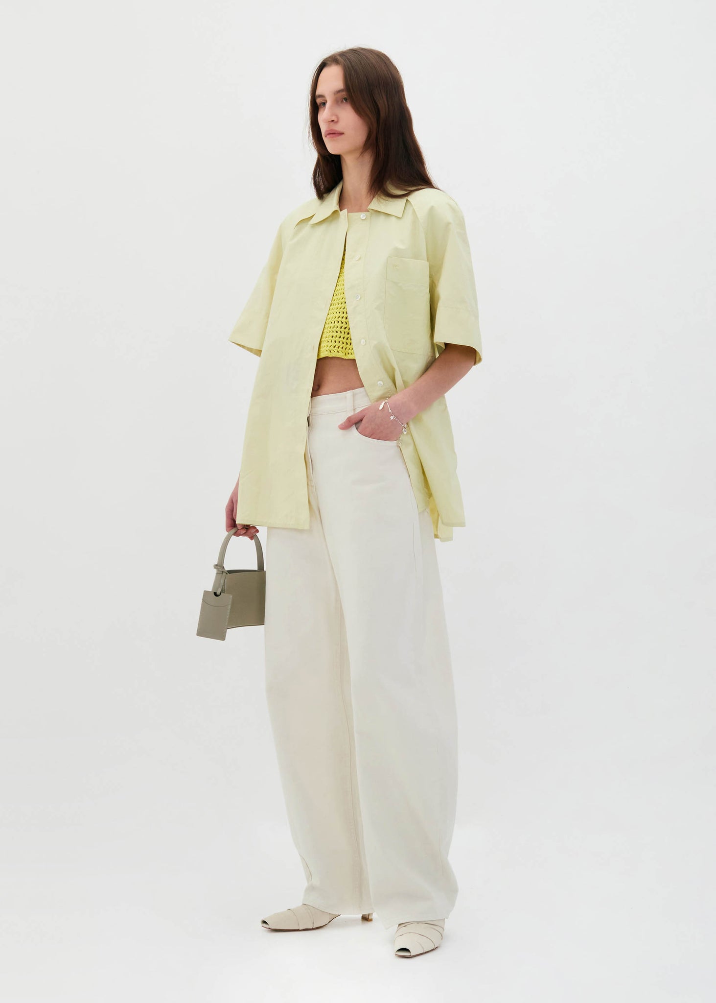 Lime Stitch Pointed Shirt - 157Moments