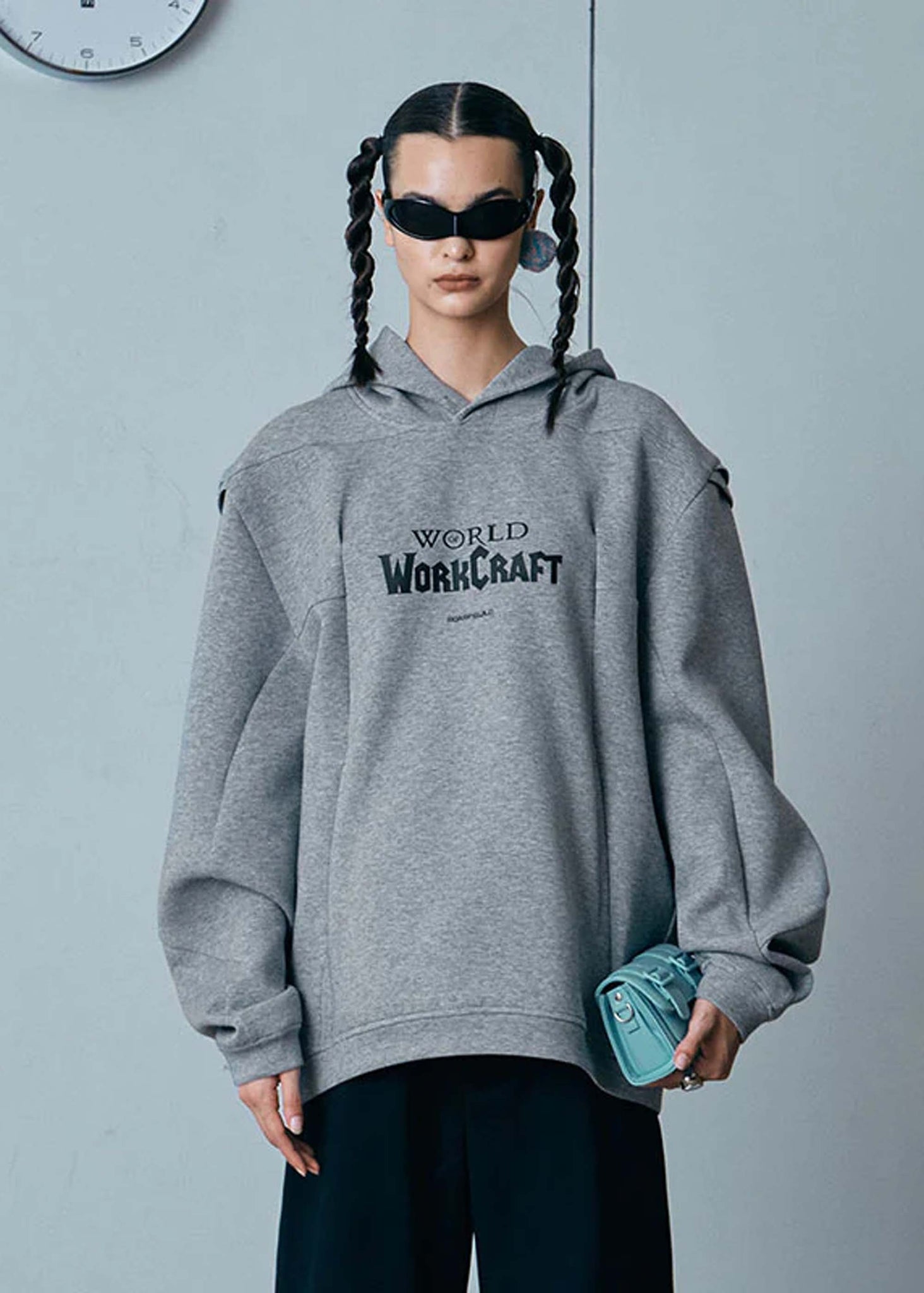 Grey Taillor Shoulder Hoodie - 157Moments