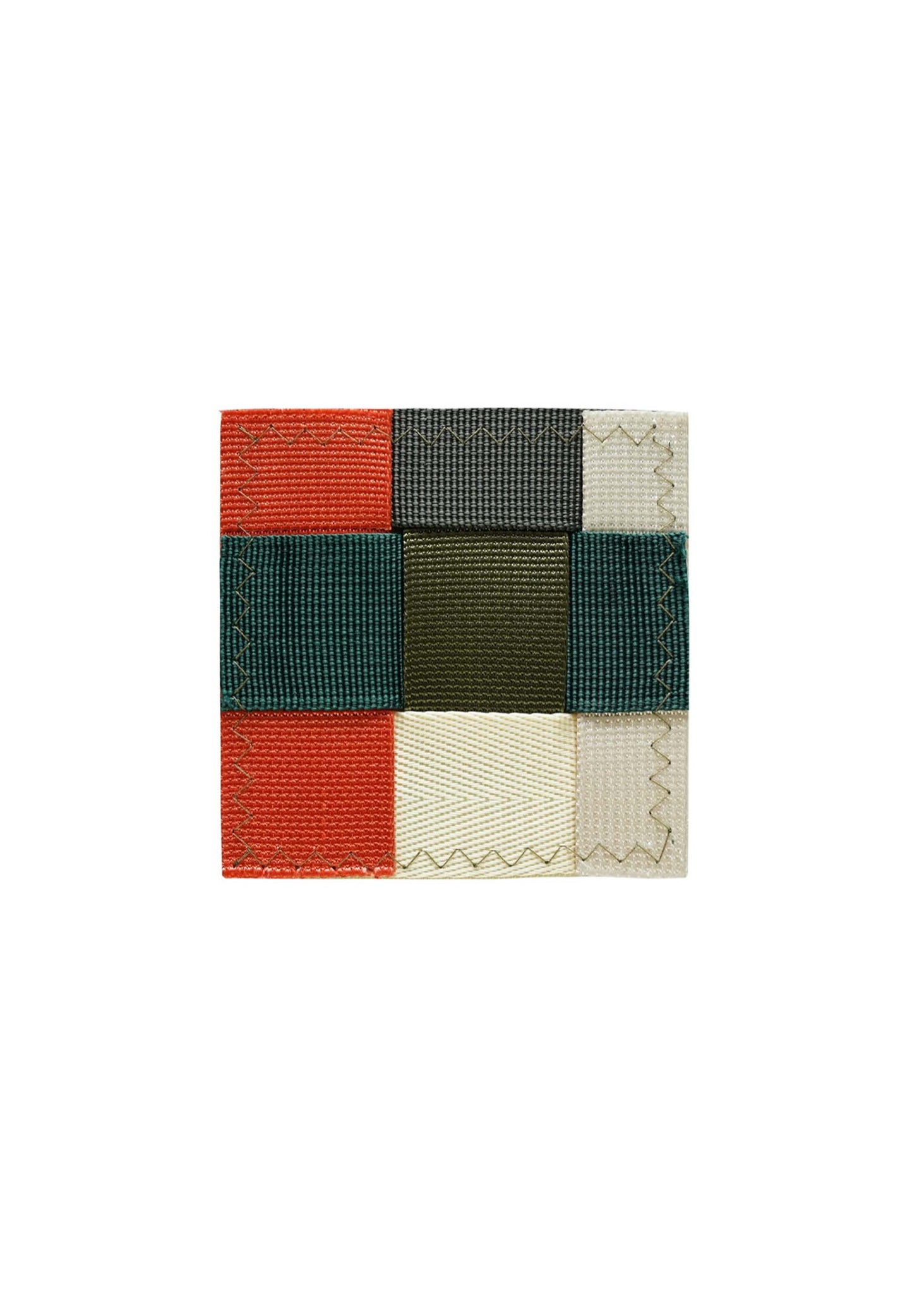 TANCHEN: Persimmon/Forest/Cream Knit Nylon Coaster - 157Moments