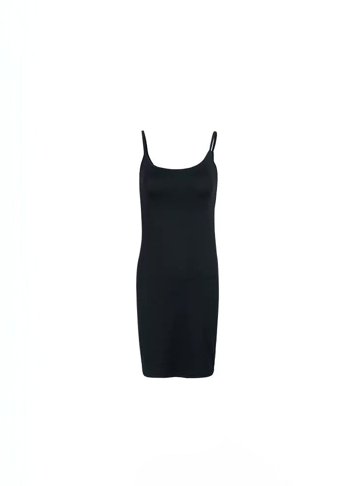 Black Scoop Neck Mini Dress - 157Moments