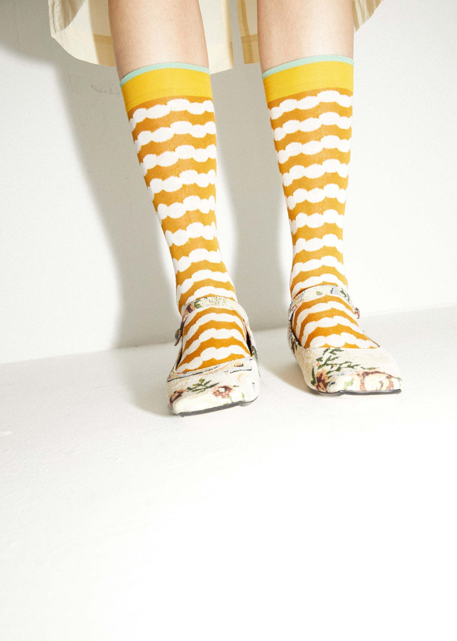 Pattern Mid-Calf Socks - 157Moments