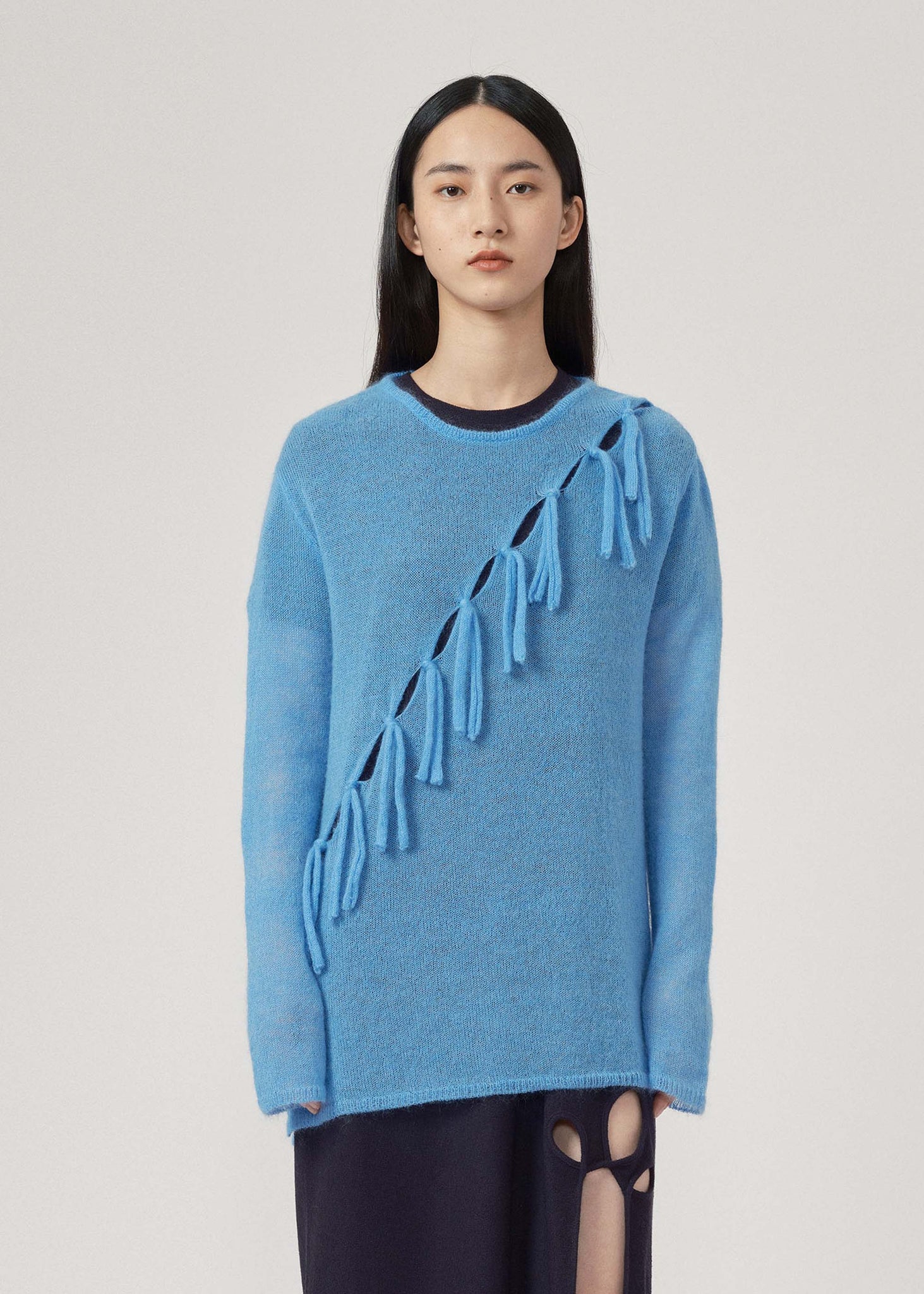 WHM: Blue Tassel Merino Sweater - 157Moments
