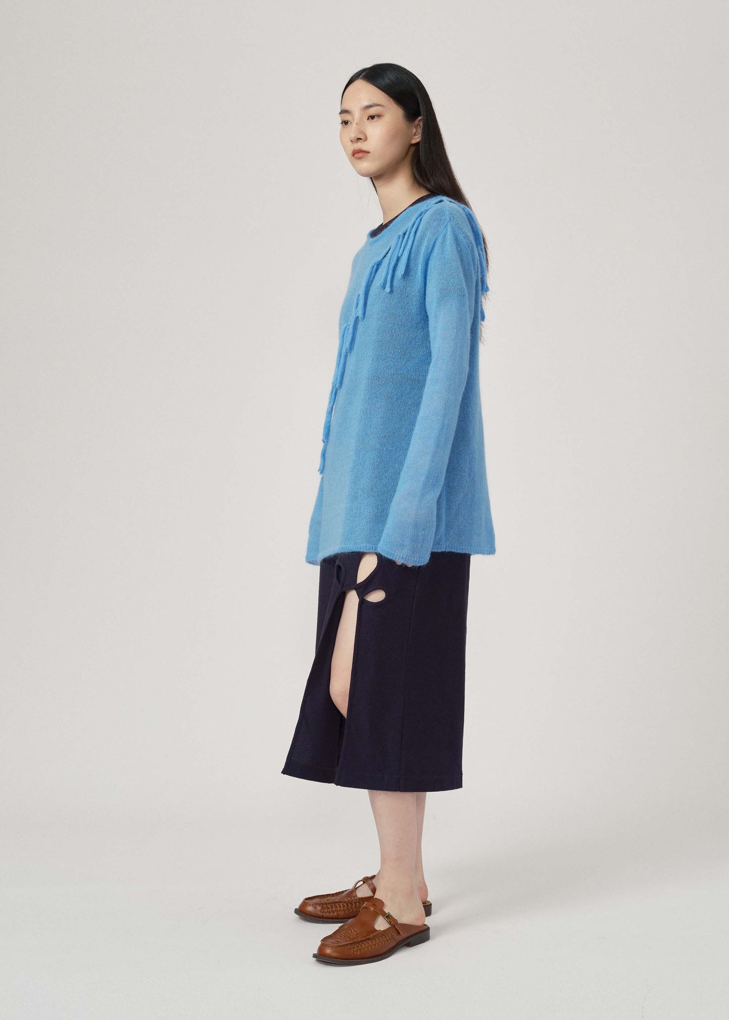 WHM: Blue Tassel Merino Sweater - 157Moments