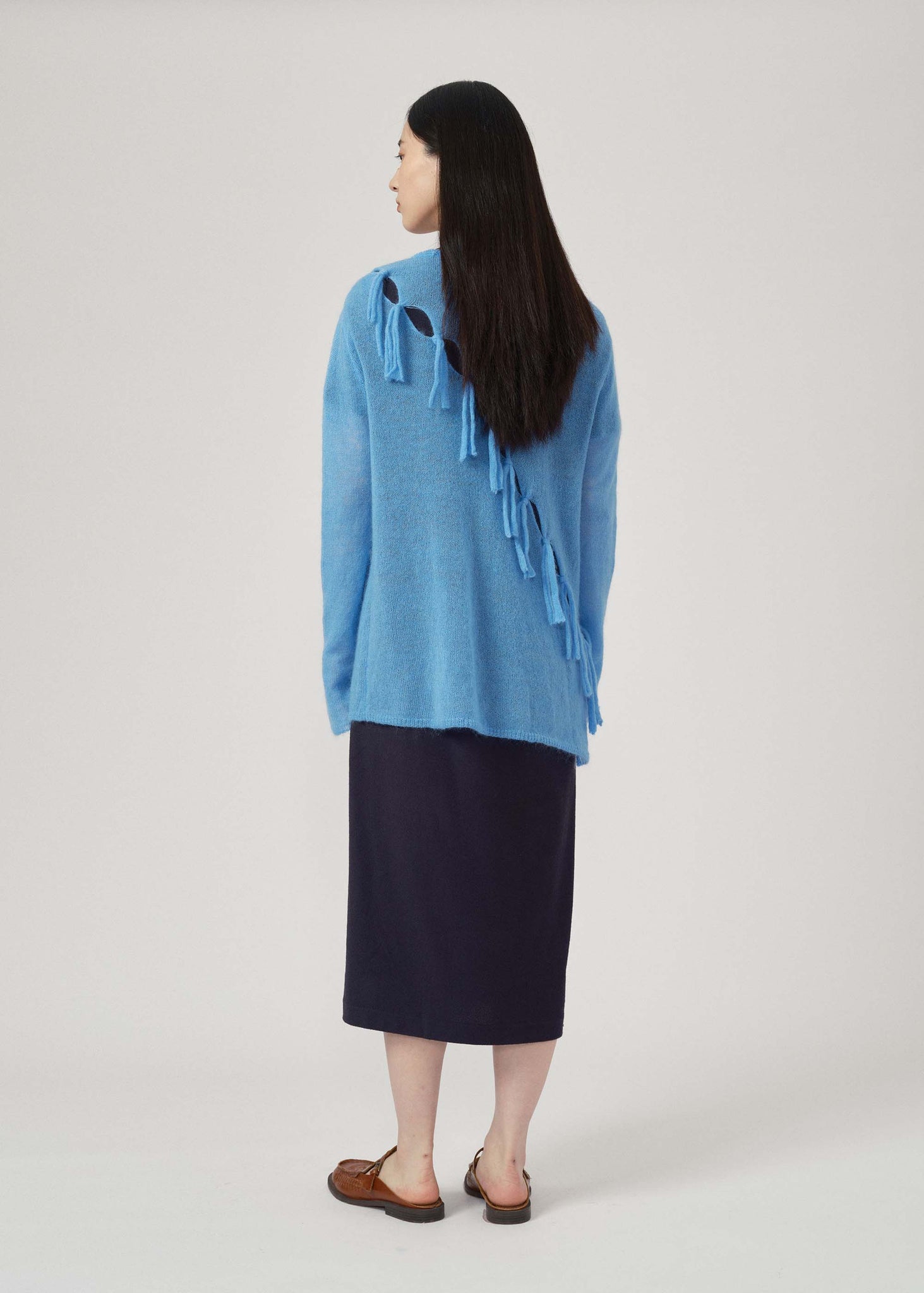 WHM: Blue Tassel Merino Sweater - 157Moments