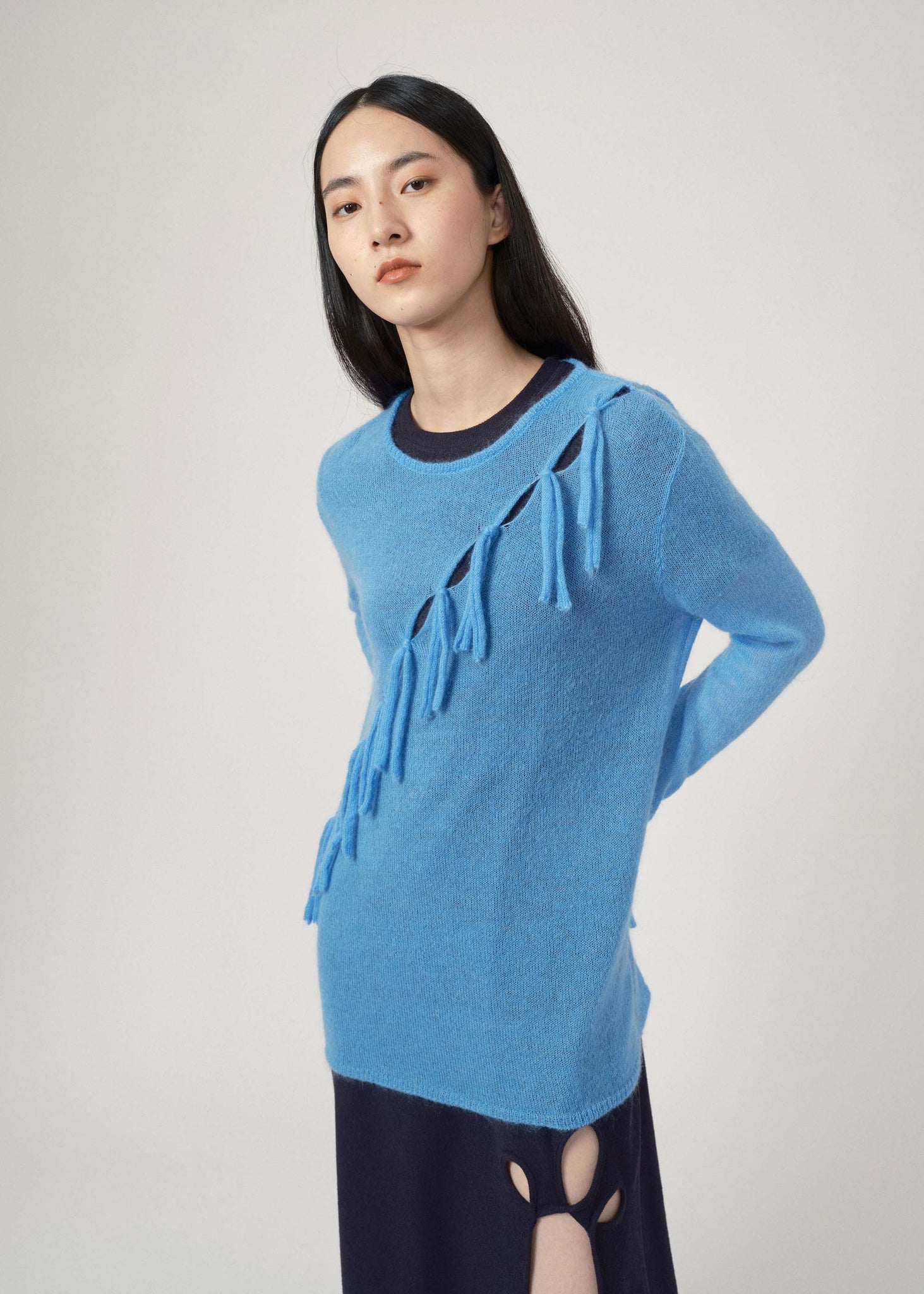 WHM: Blue Tassel Merino Sweater - 157Moments